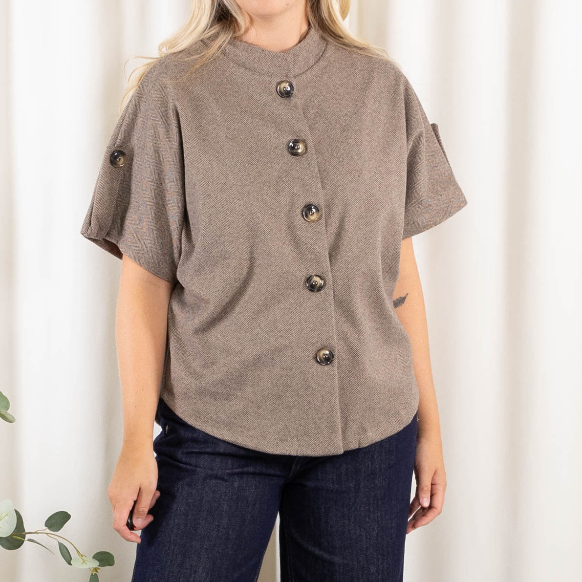 Chrisy poncho, Taupe