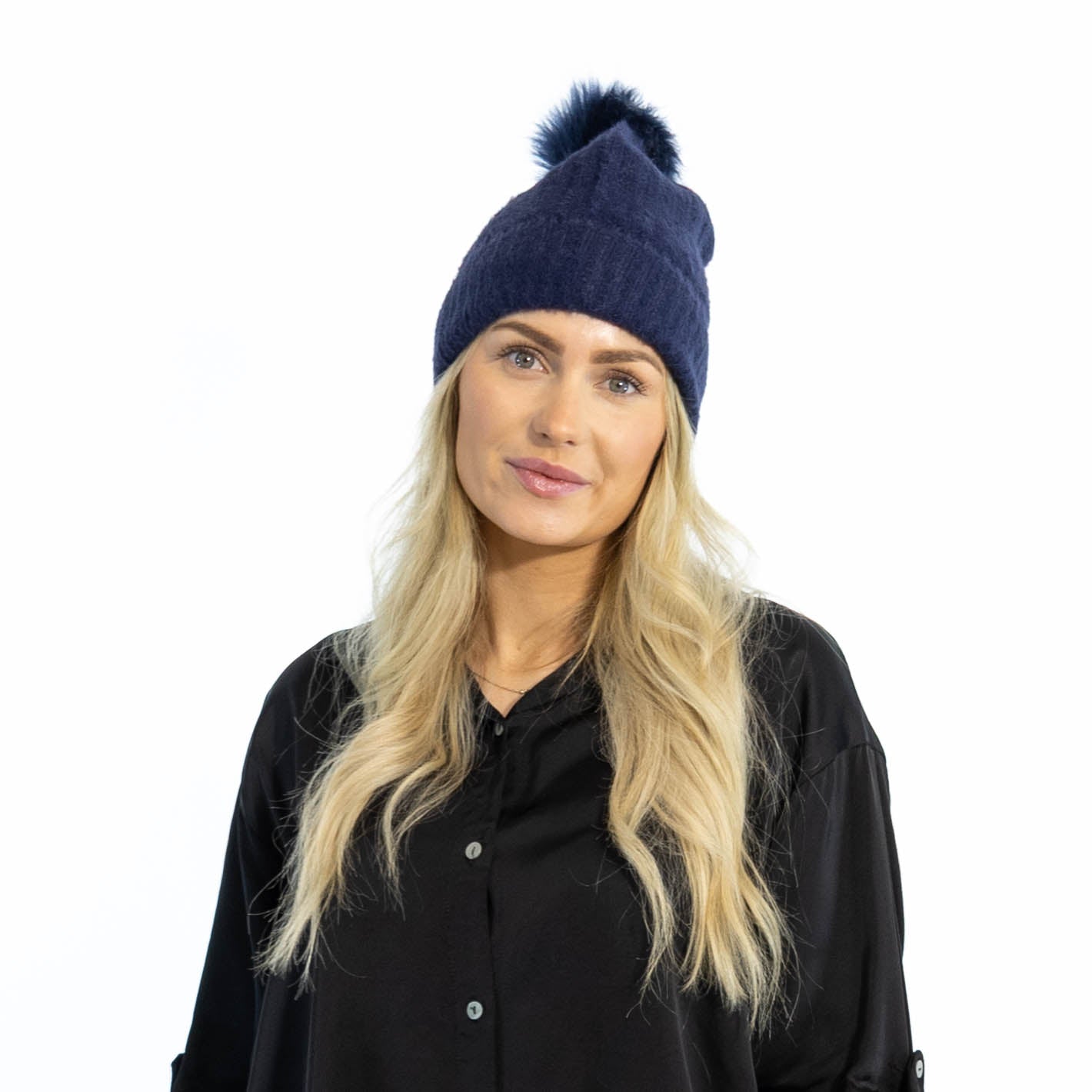 Ulla ribstrikket hue, Navy