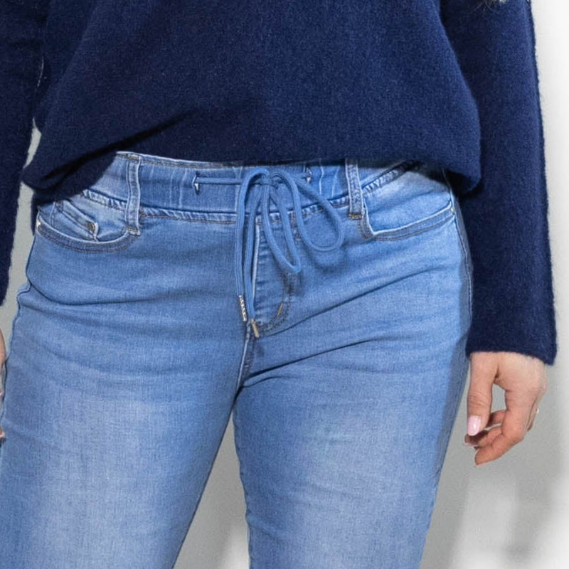 Brooklyn jeggings m. snørre, Lysvask