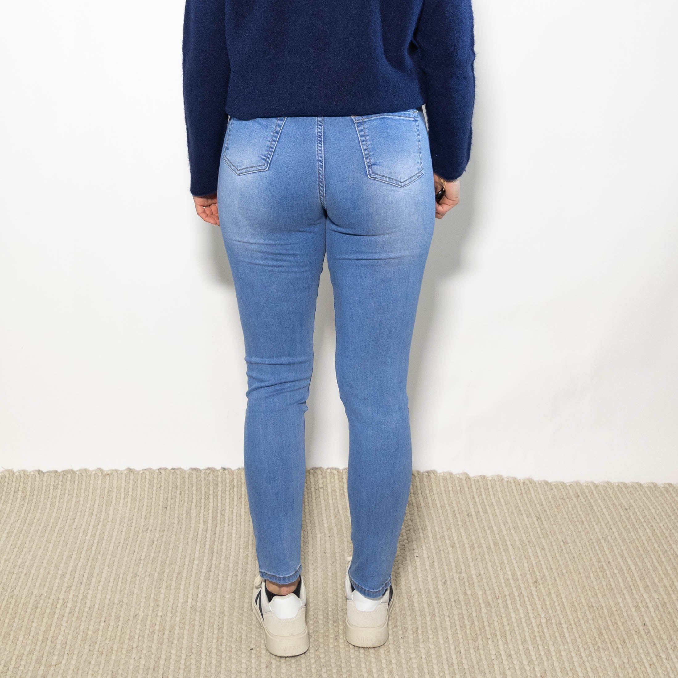 Brooklyn jeggings m. snørre, Lysvask