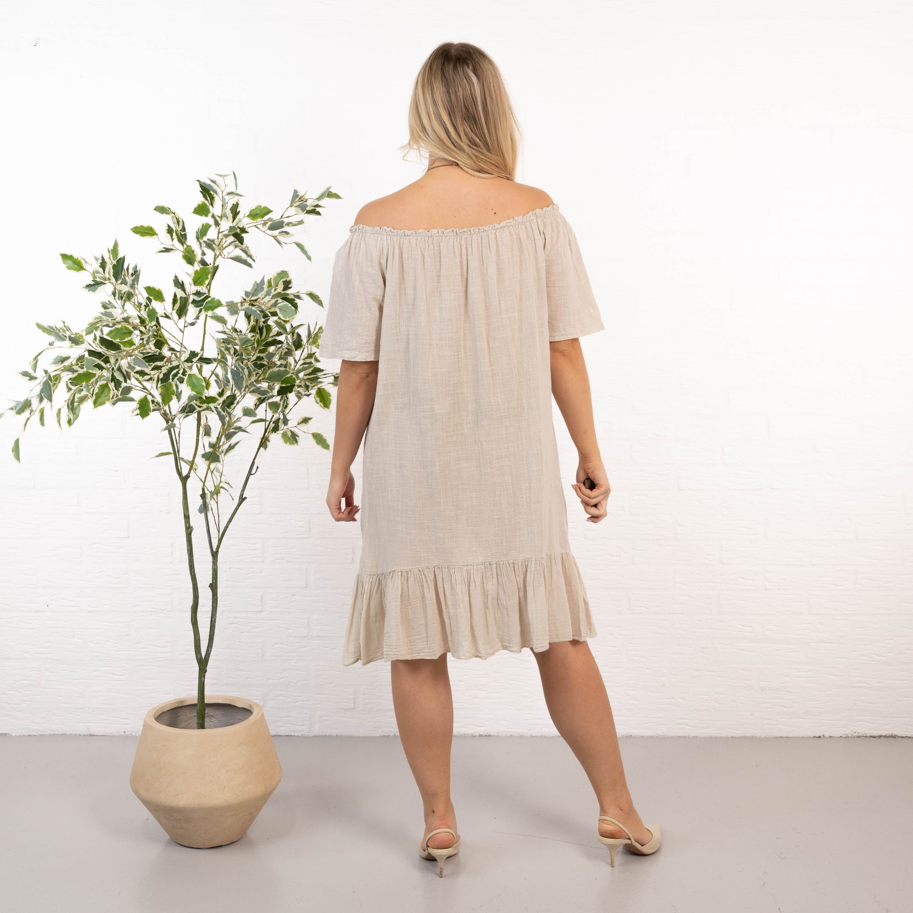 Miranda kjole, Beige