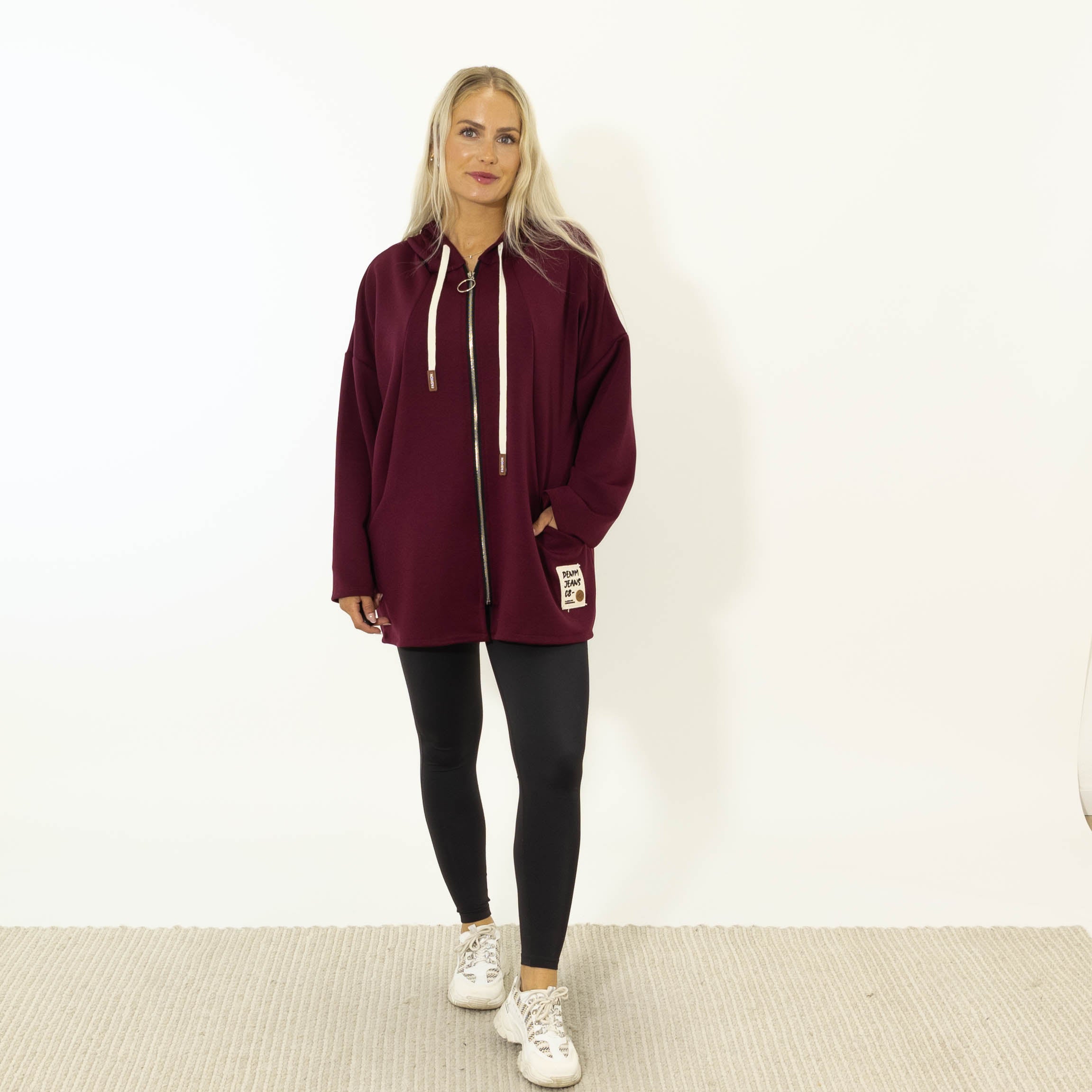 Ollie Lynlås Hoodie, Bordeaux