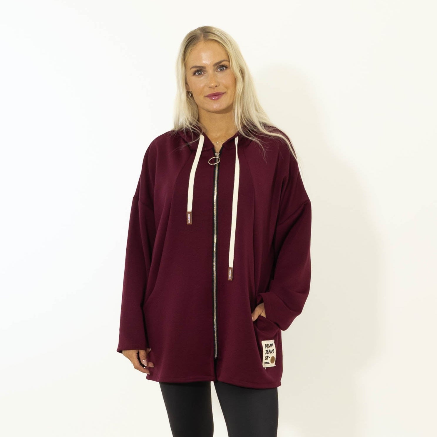 Ollie Lynlås Hoodie, Bordeaux