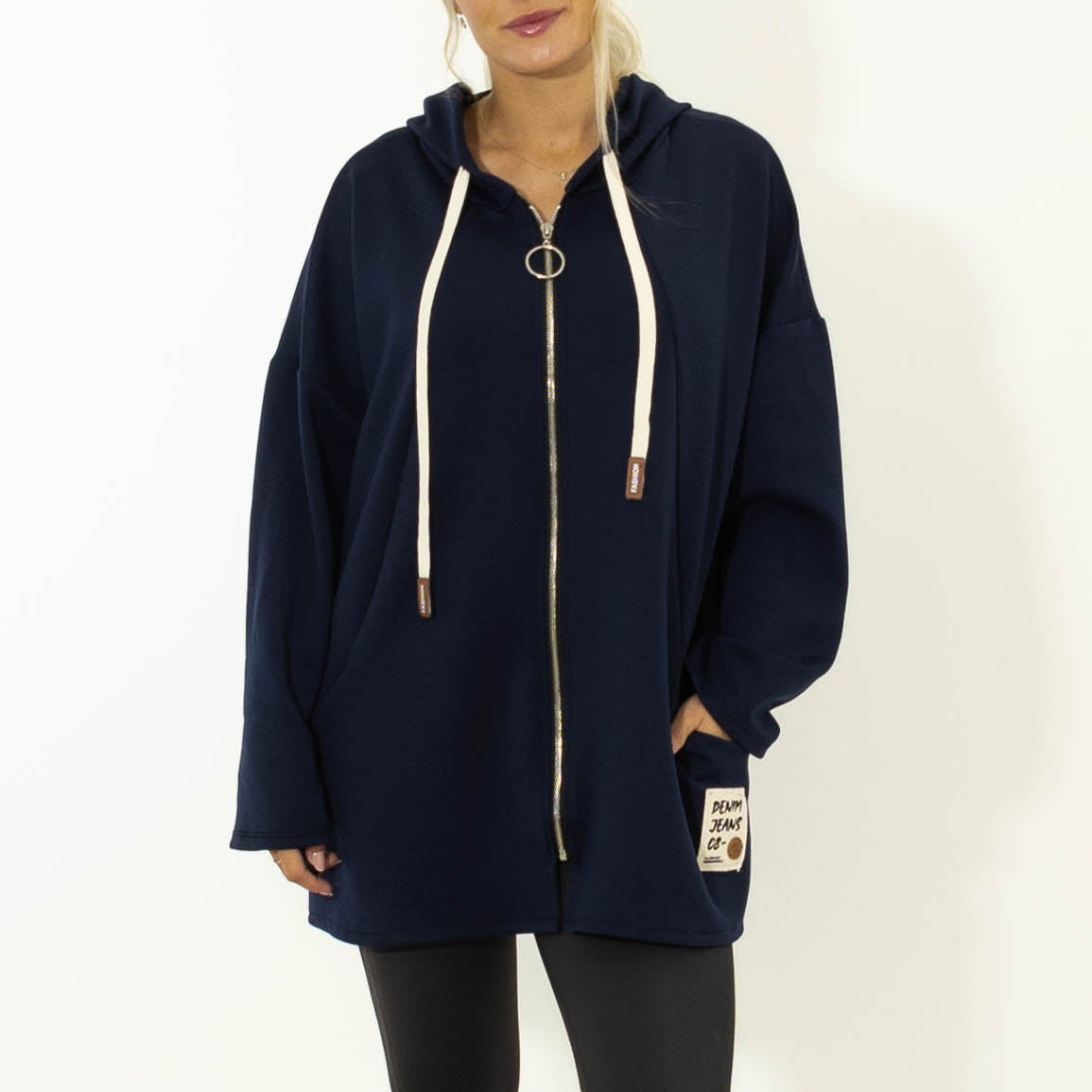 Ollie Lynlås Hoodie, Navy
