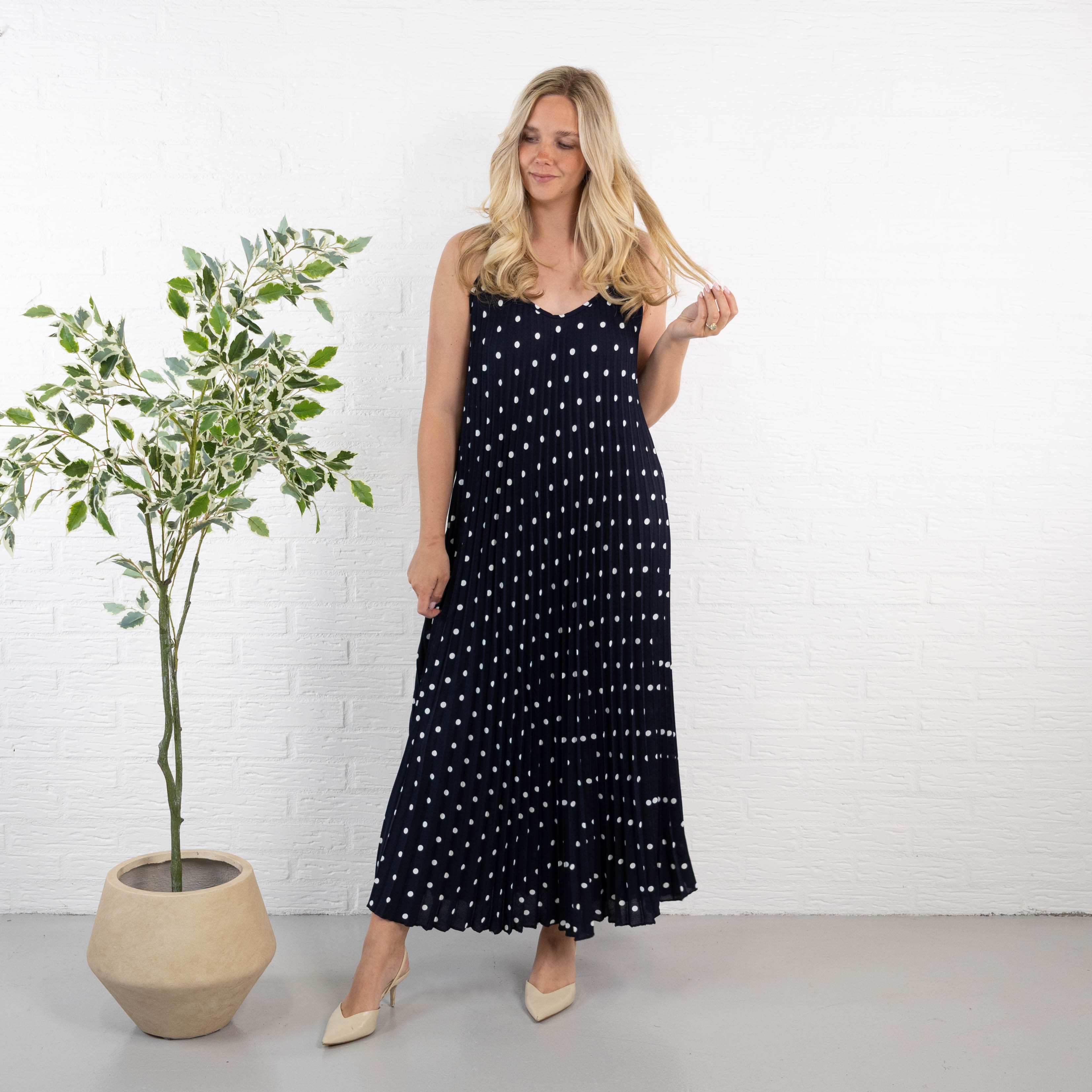 Pixie stropkjole, Navy