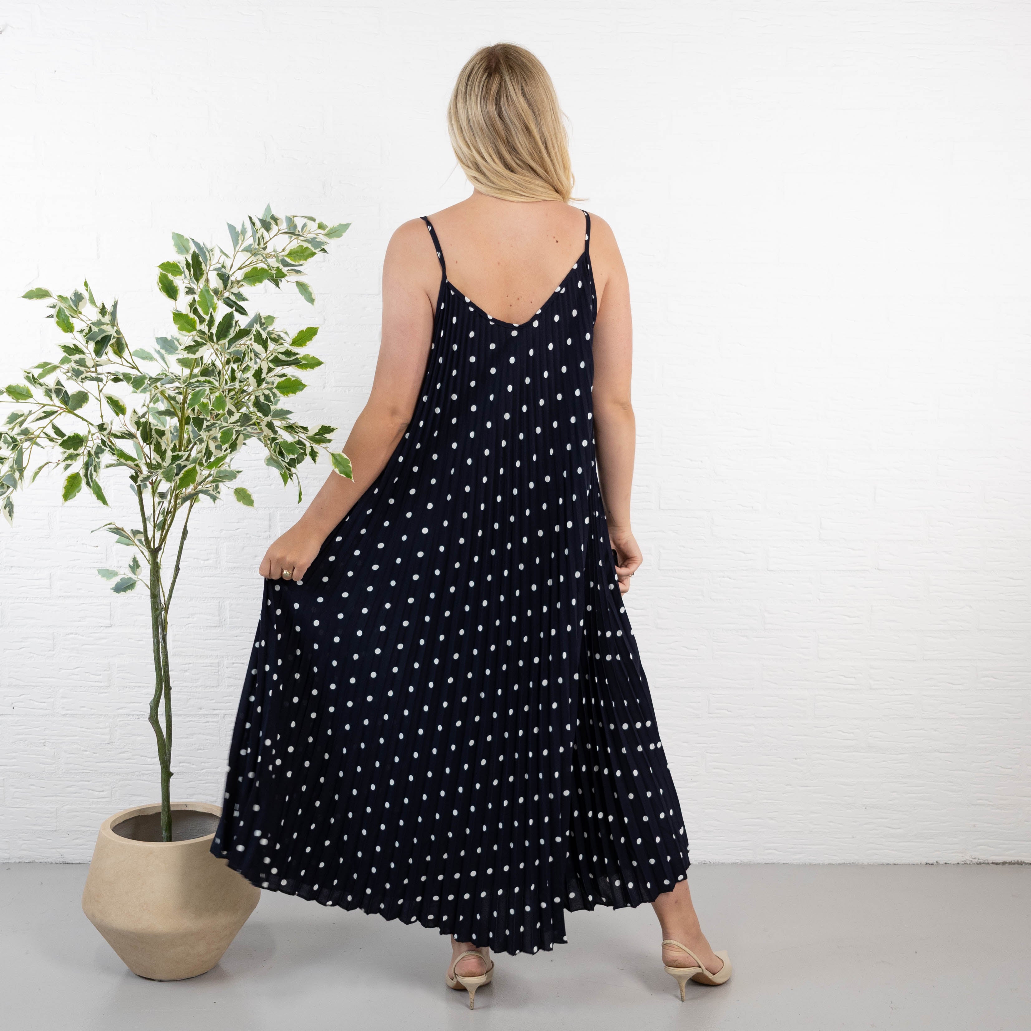 Pixie stropkjole, Navy