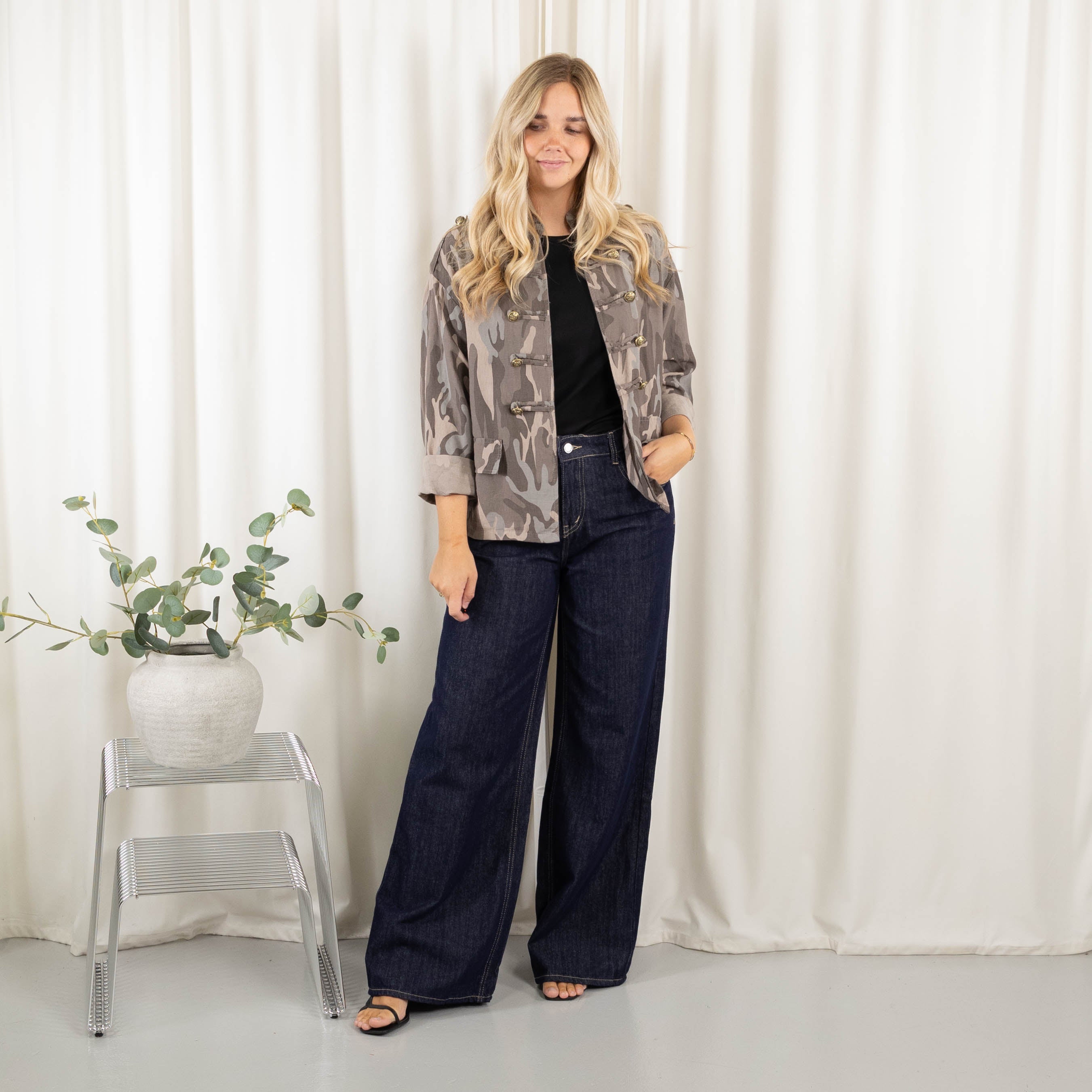 Sienna militærjakke, Taupe