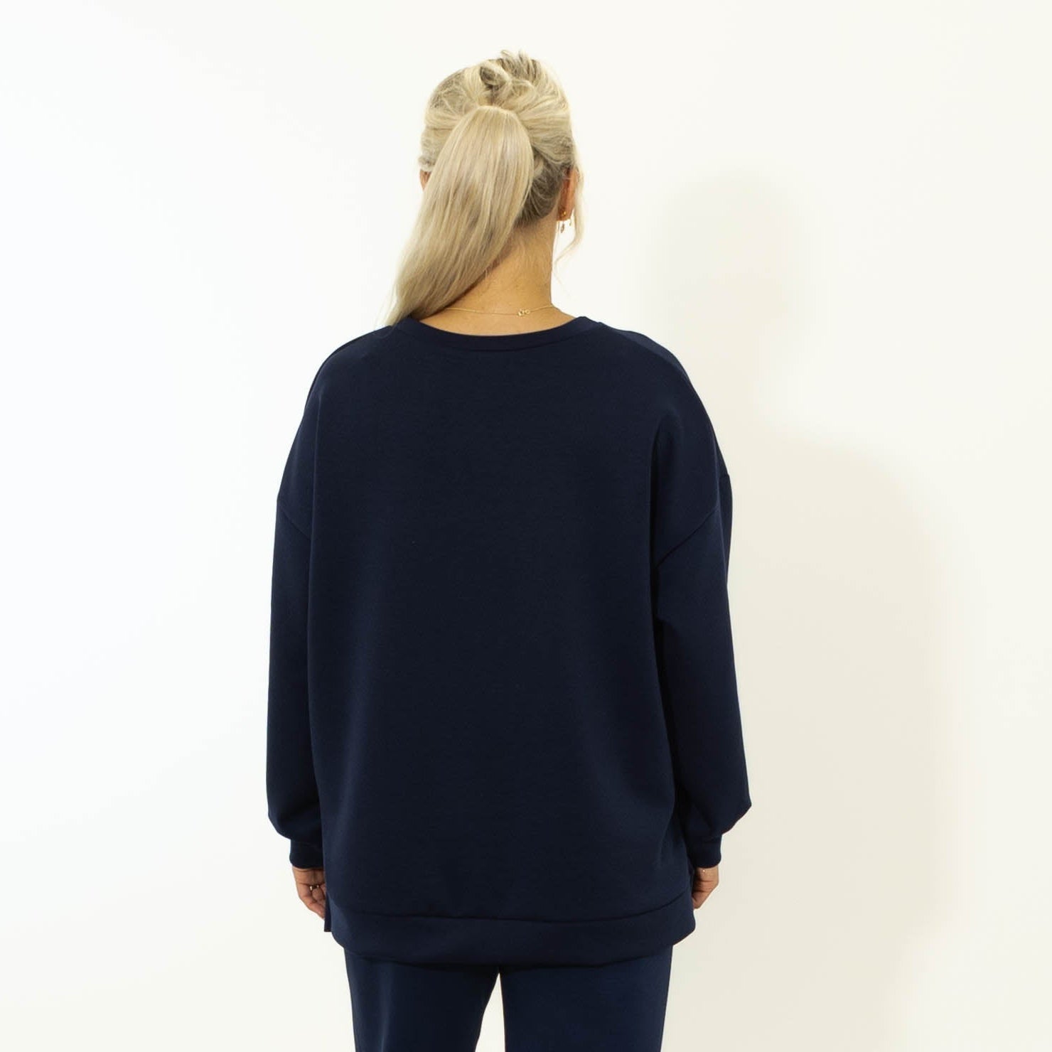 Debbie puff print sweatshirt, Navy