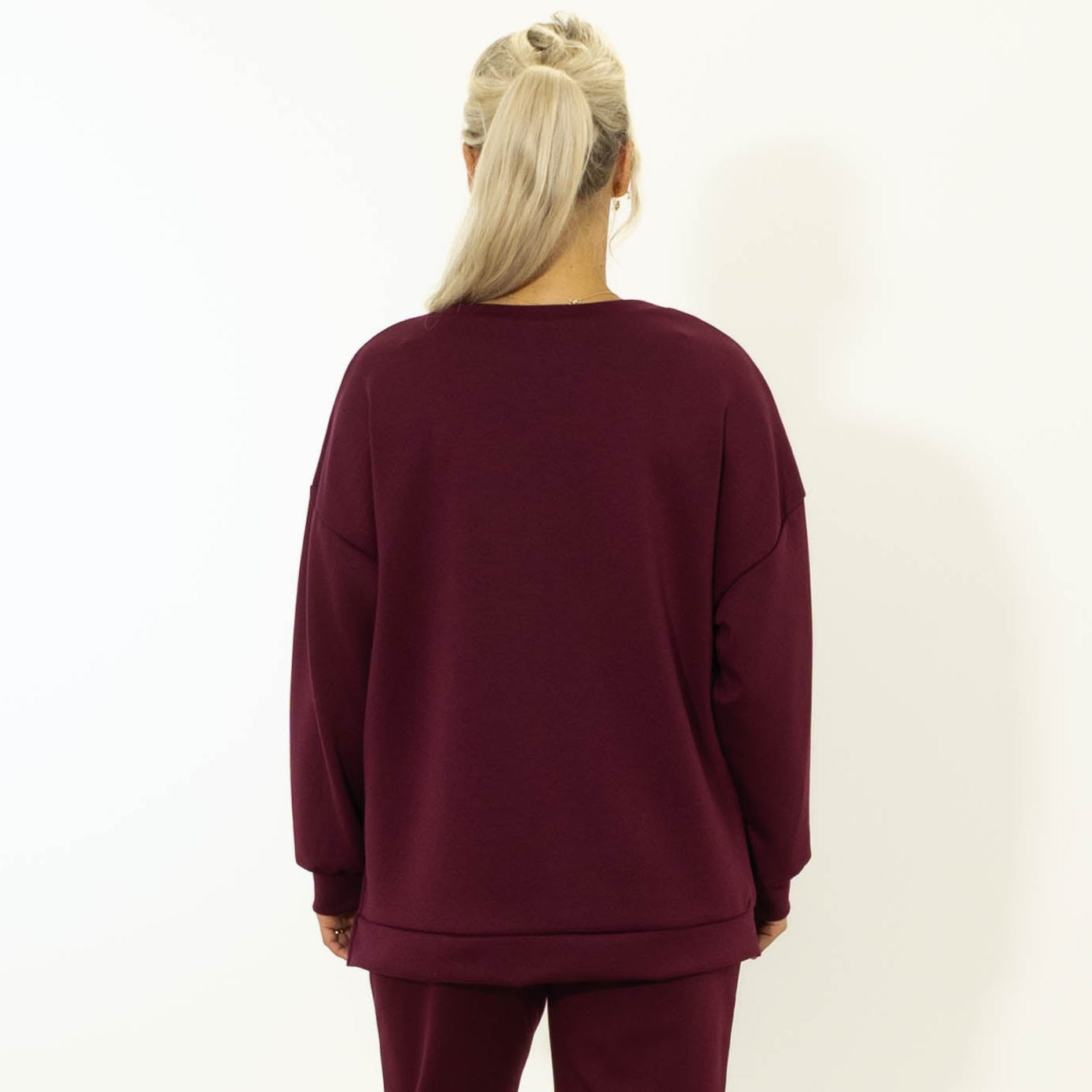 Debbie puff print sweatshirt, Bordeaux