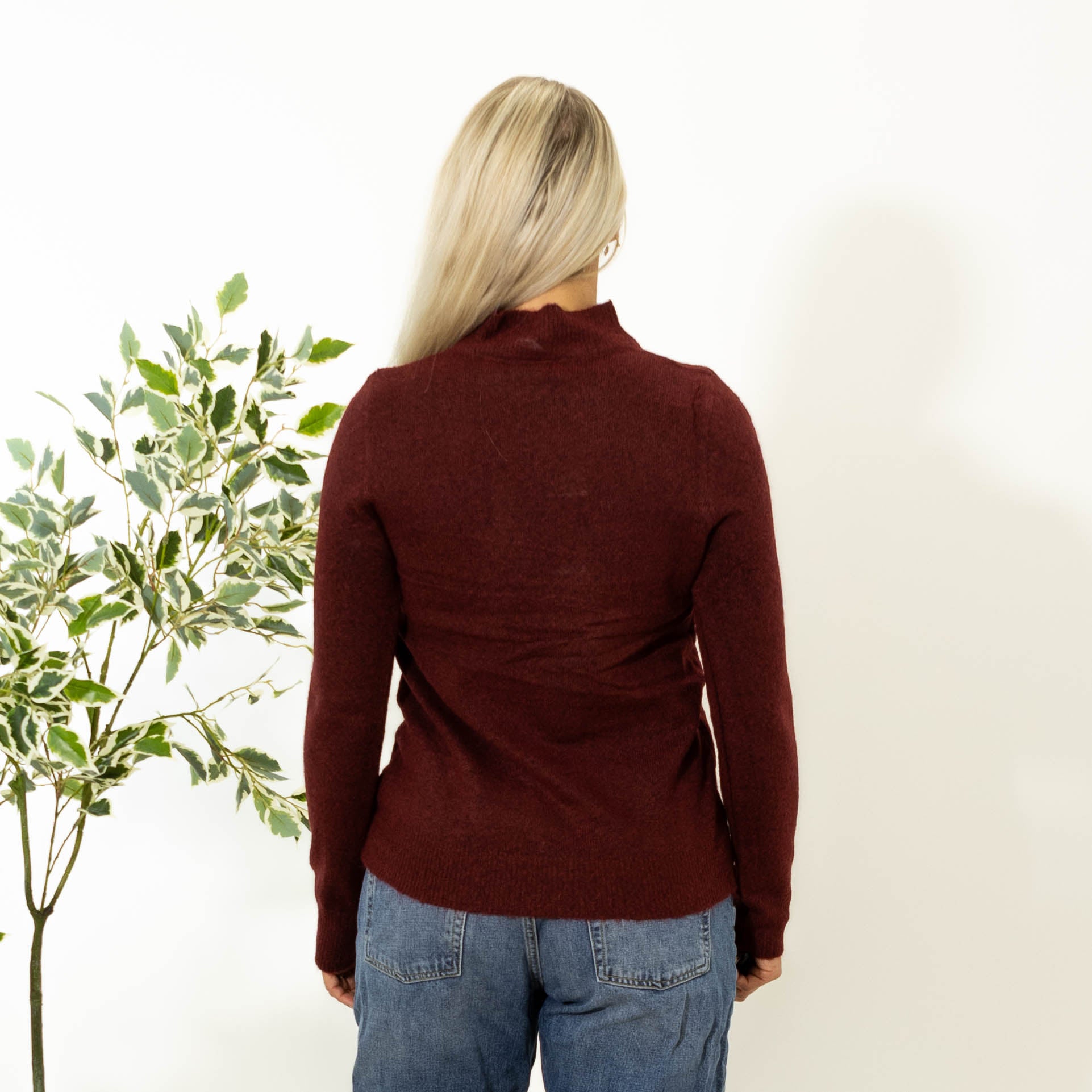 Zascha turtleneck strik, Bordeaux