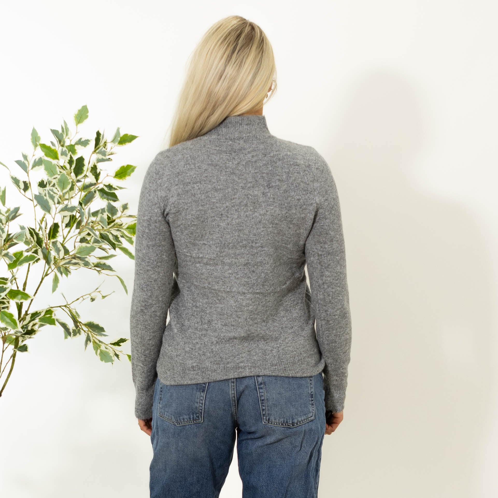 Zascha turtleneck strik, Lysegrå