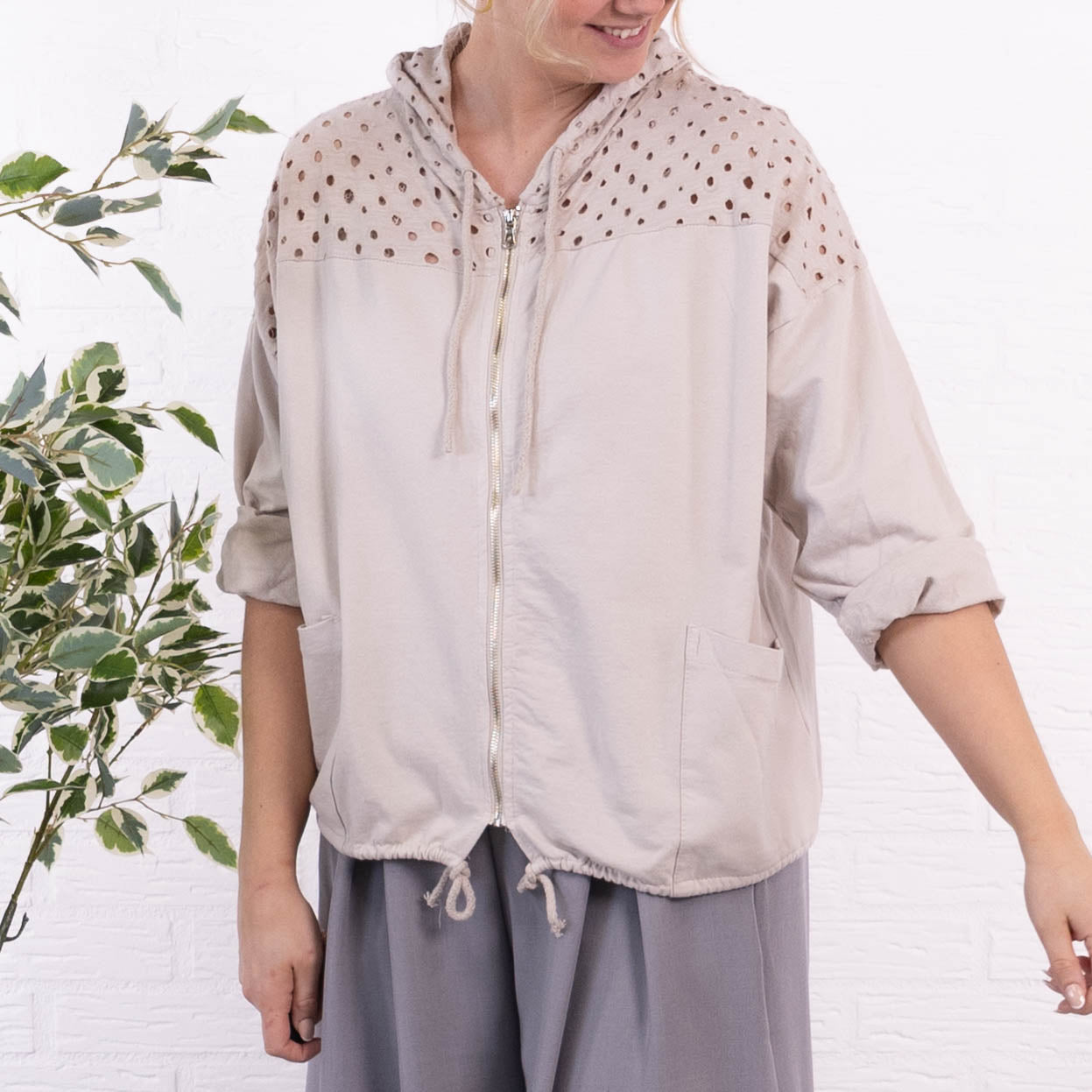 Becks cardigan, Beige