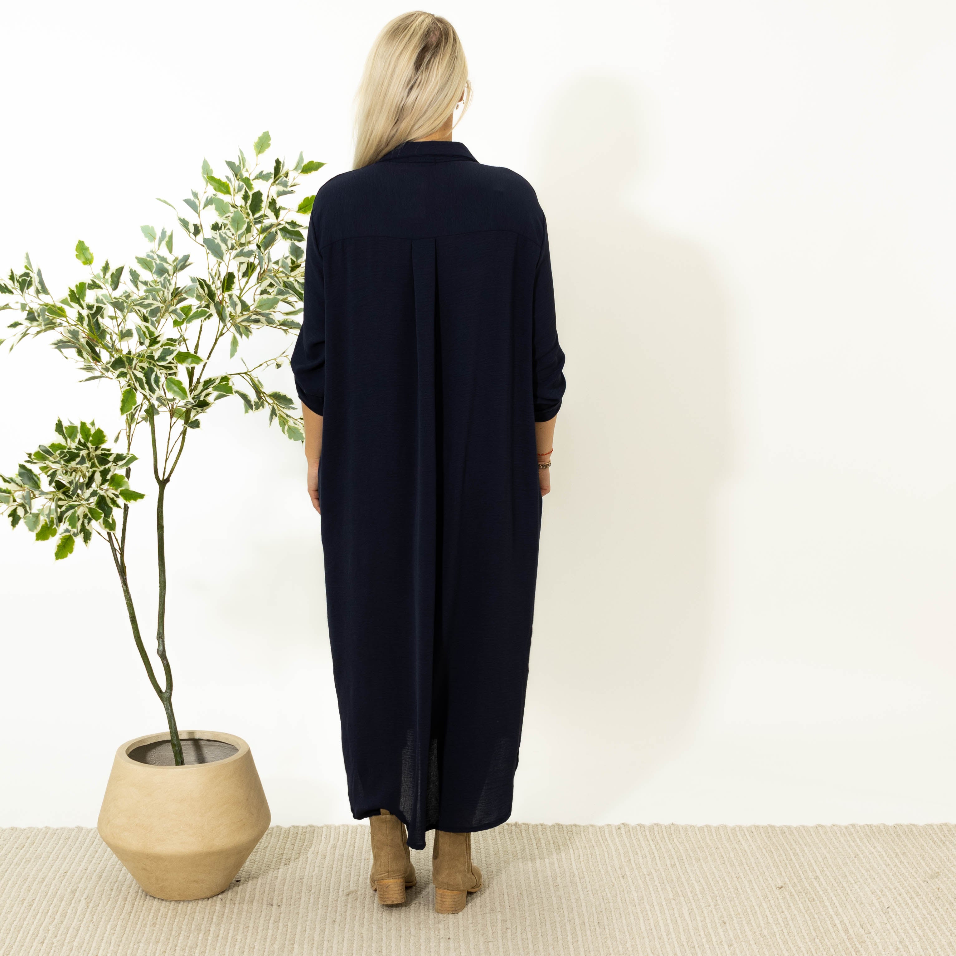 Sussi chiffon skjorte, Navy