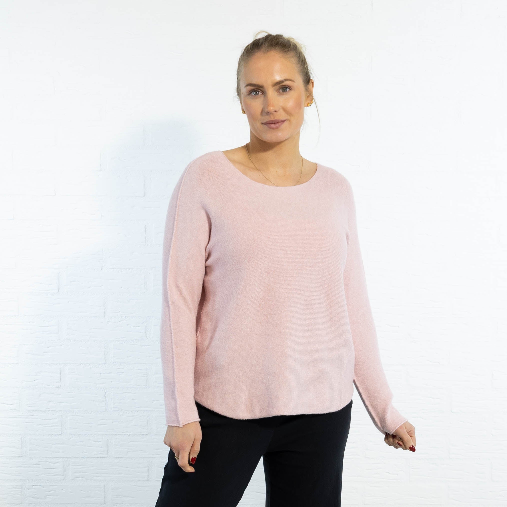 Klara rundhals strik, Rosa