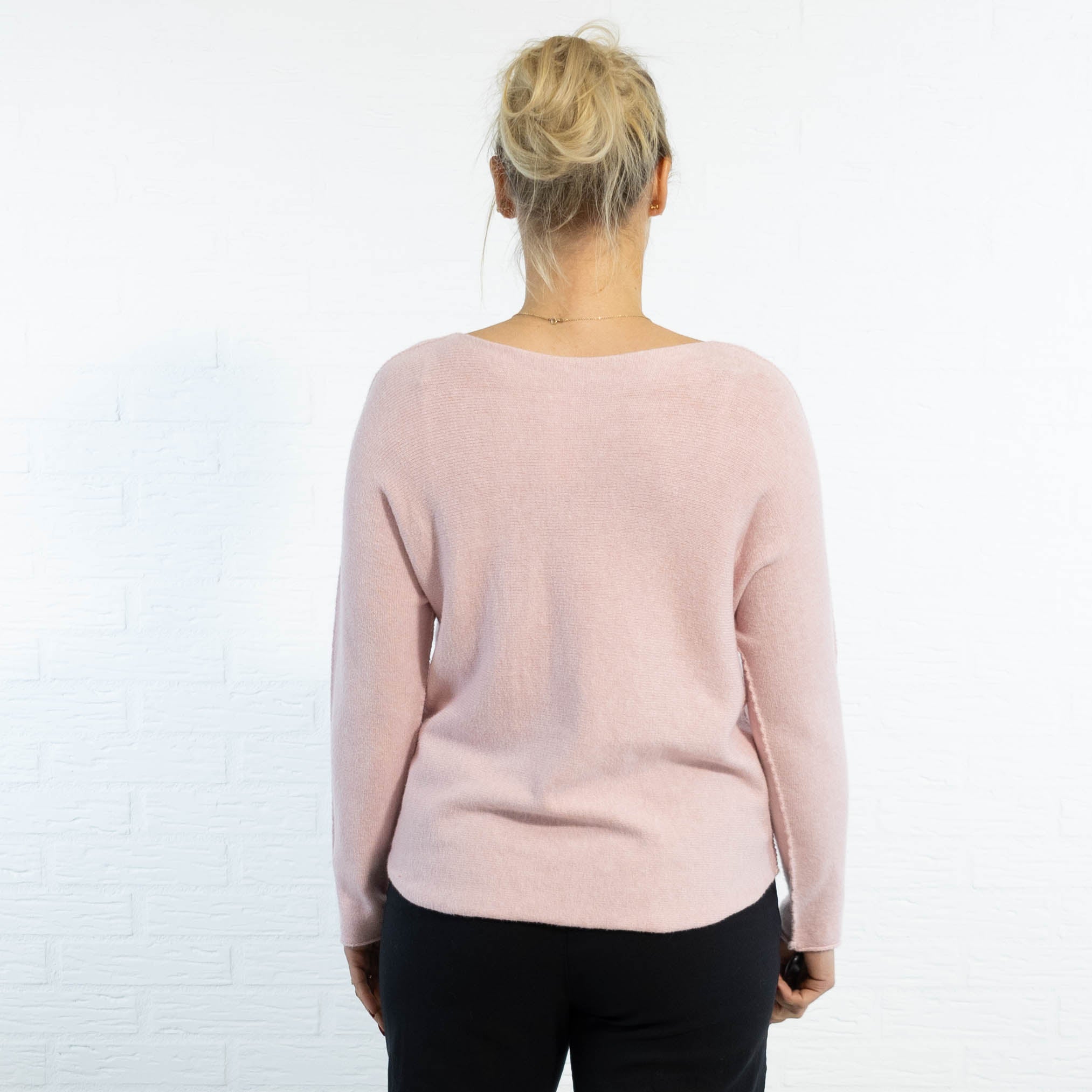 Klara rundhals strik, Rosa