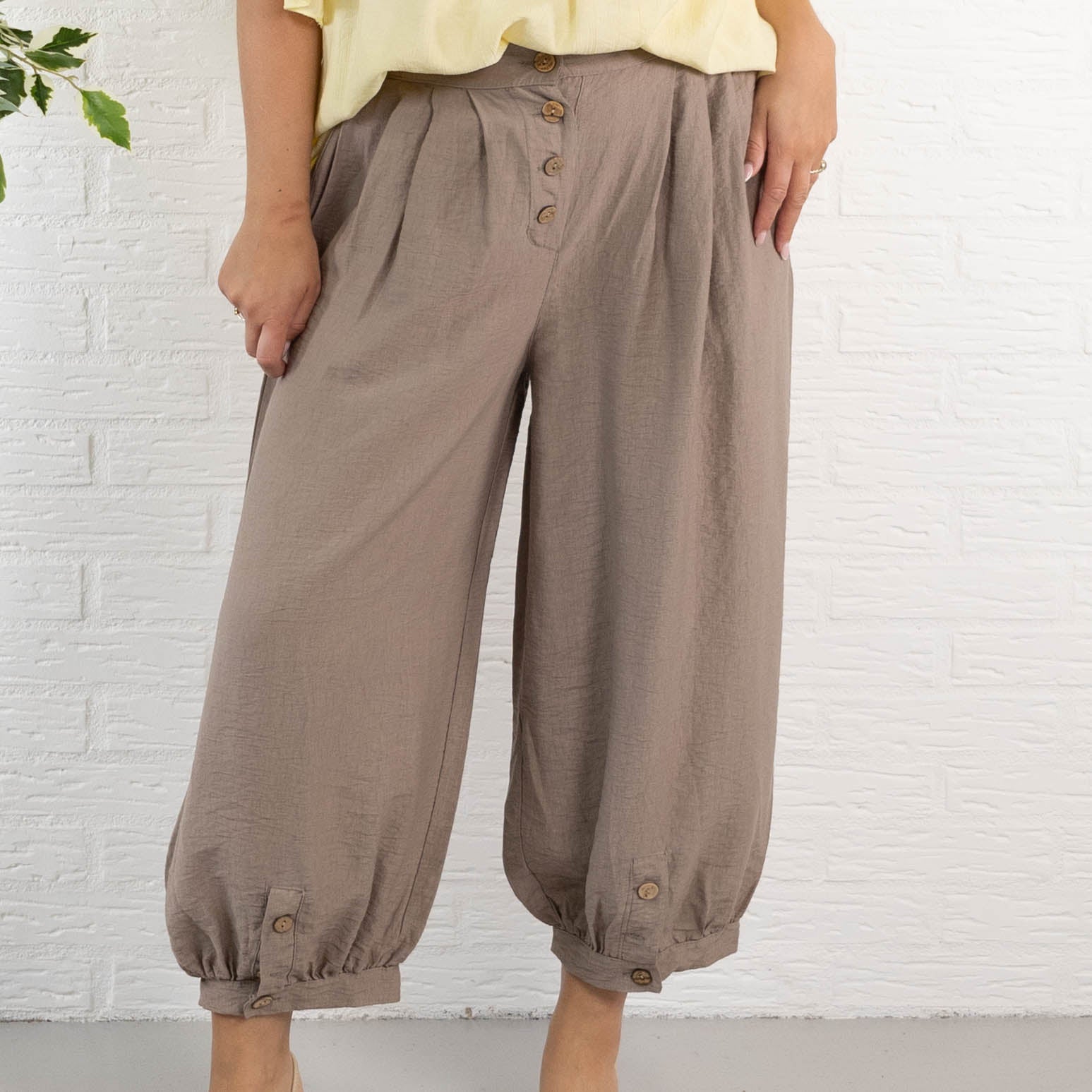 Raven 7/8 haremsbukser, Taupe