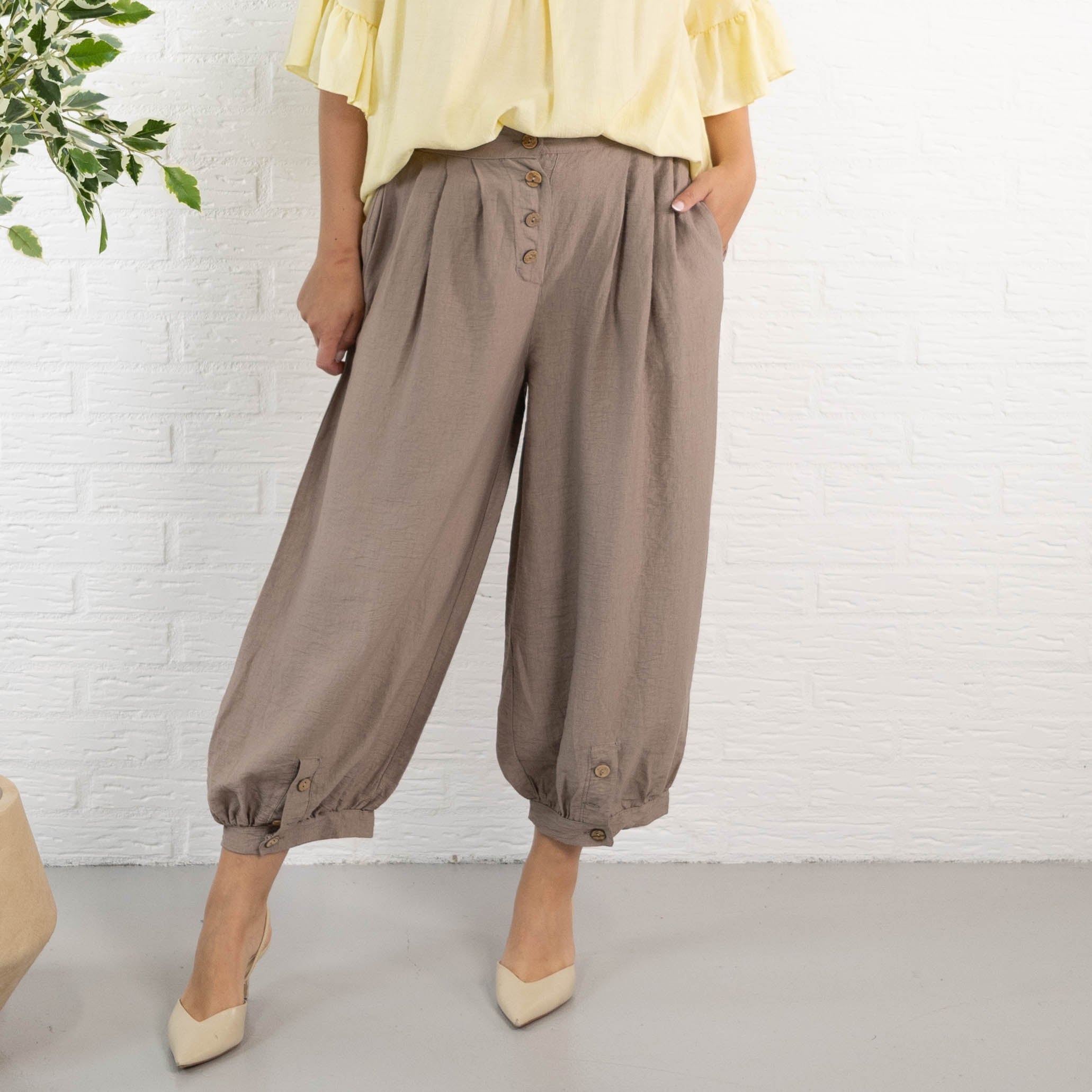 Raven 7/8 haremsbukser, Taupe