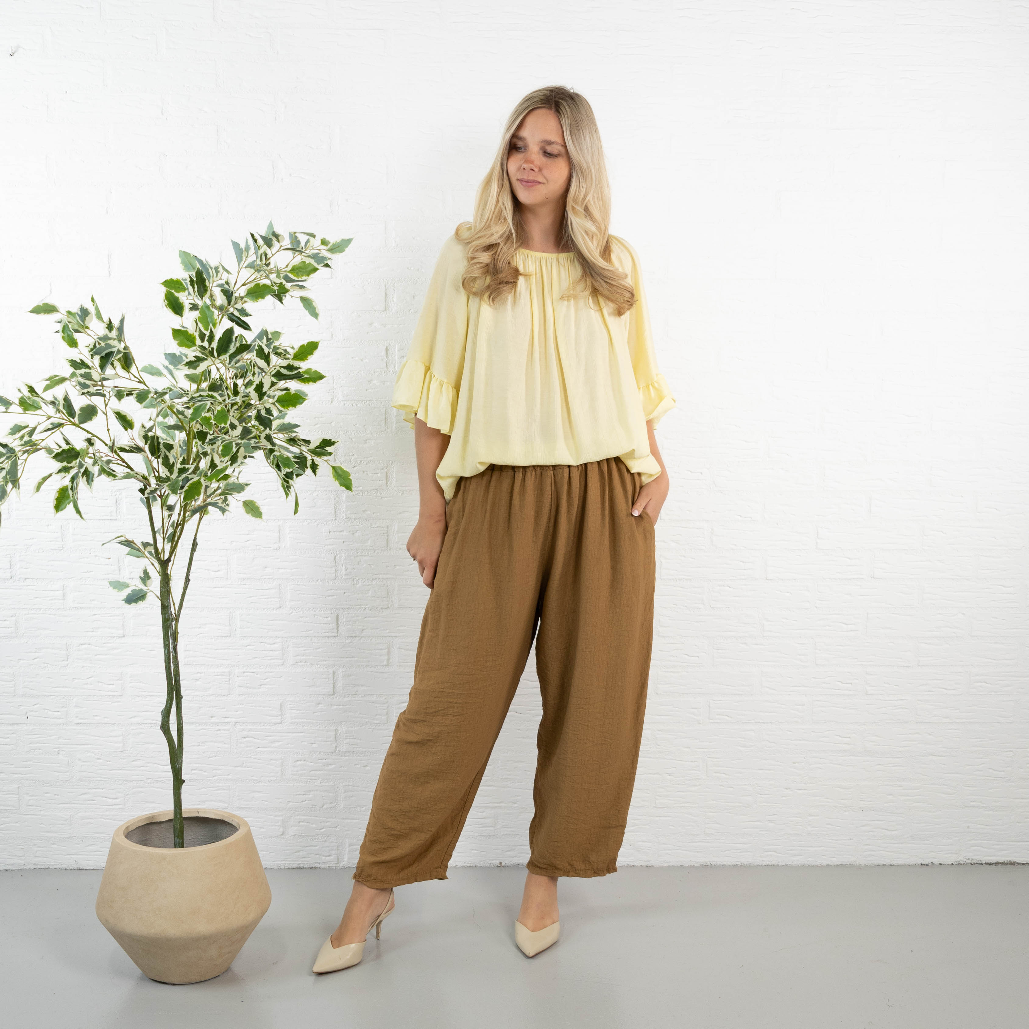 Marissa 7/8 dels bukser, Camel