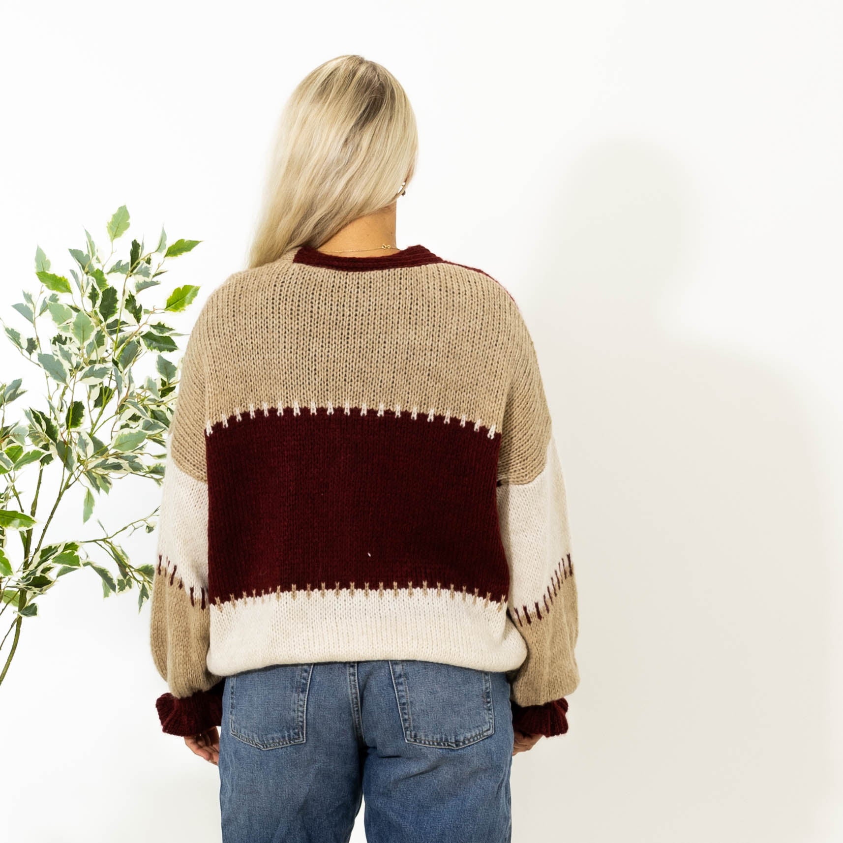 Thea Patchwork Strik, Bordeaux