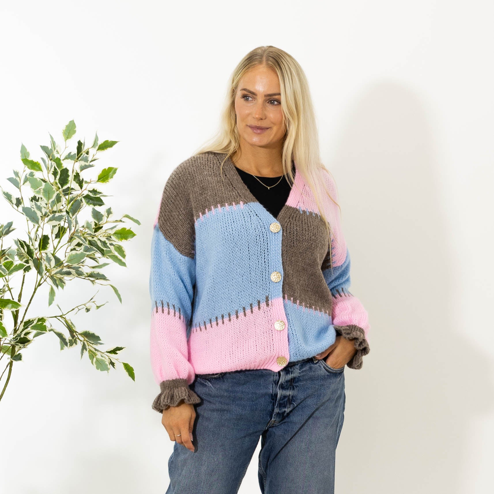Thea Patchwork Strik, Lyserød