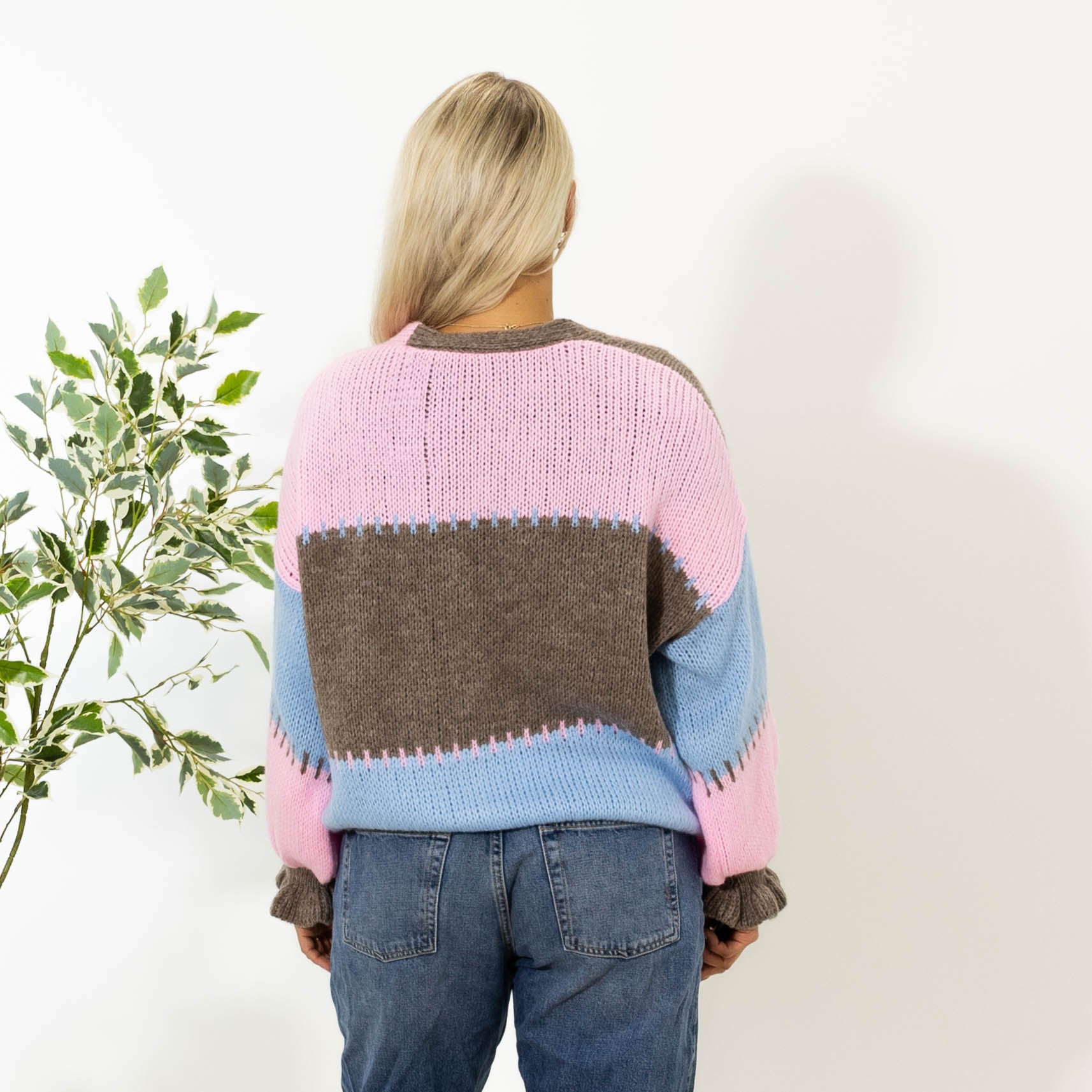 Thea Patchwork Strik, Lyserød