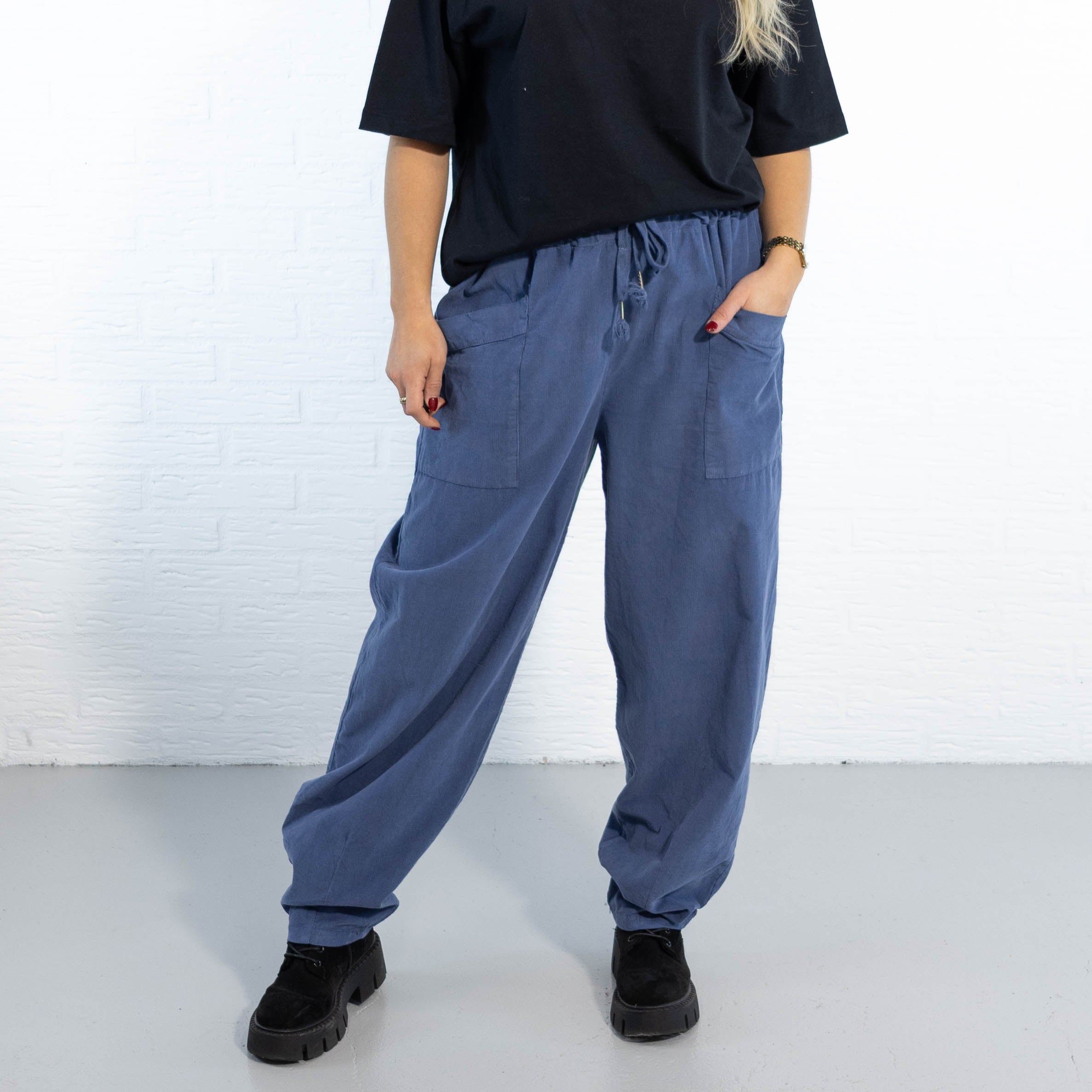 Brenda baggy bukser, Dueblå