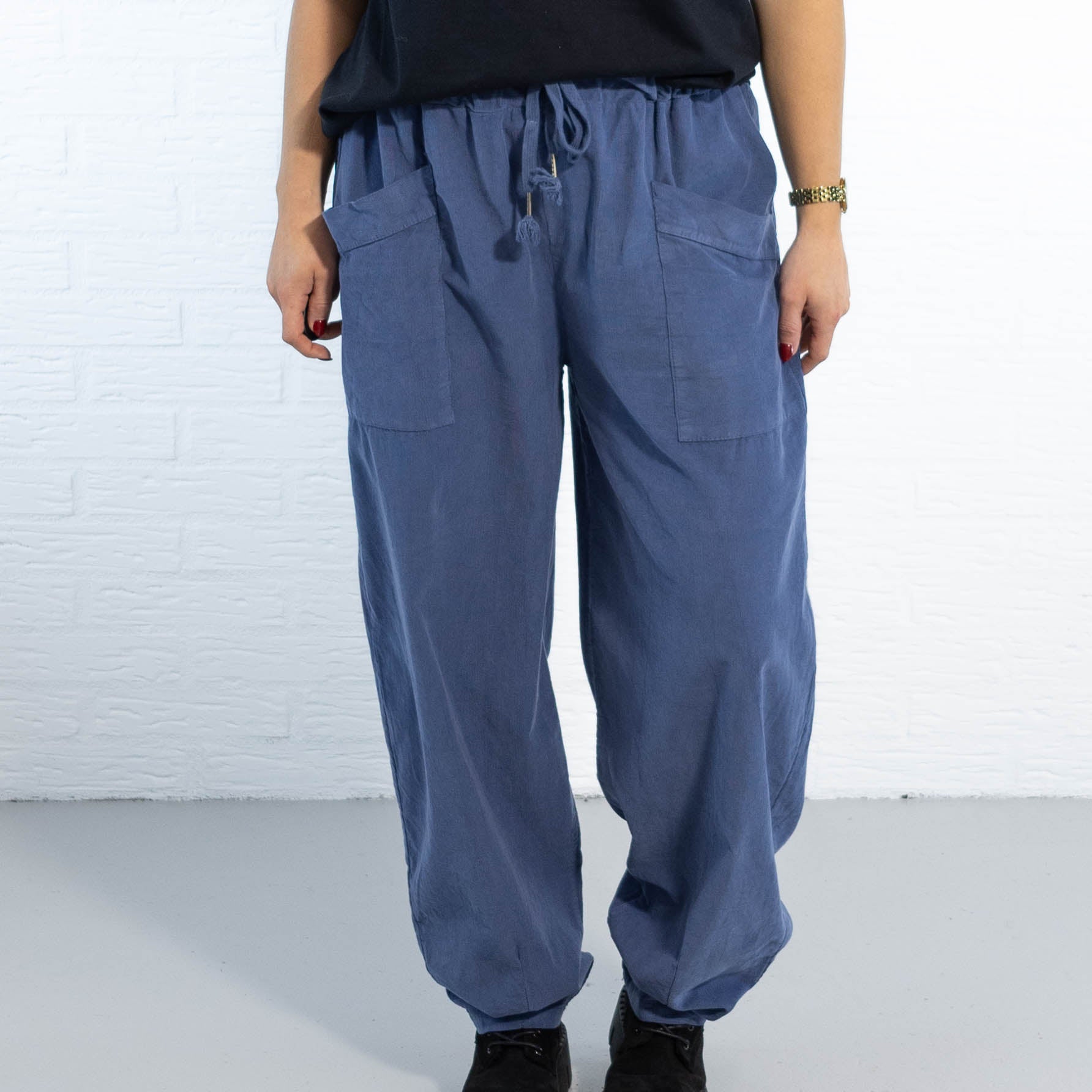 Brenda baggy bukser, Dueblå