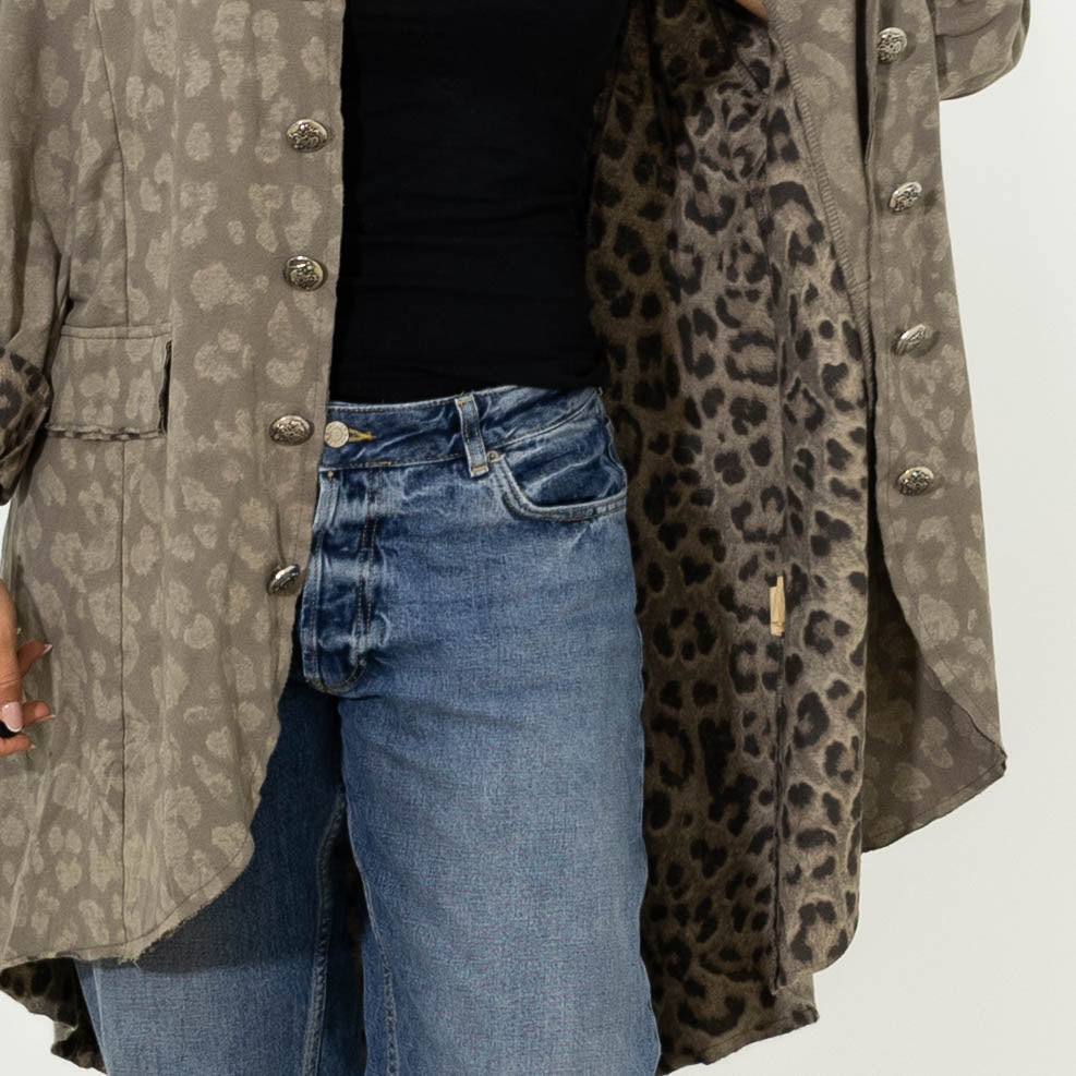 Ulla lang sweatshirt jakke, Taupe