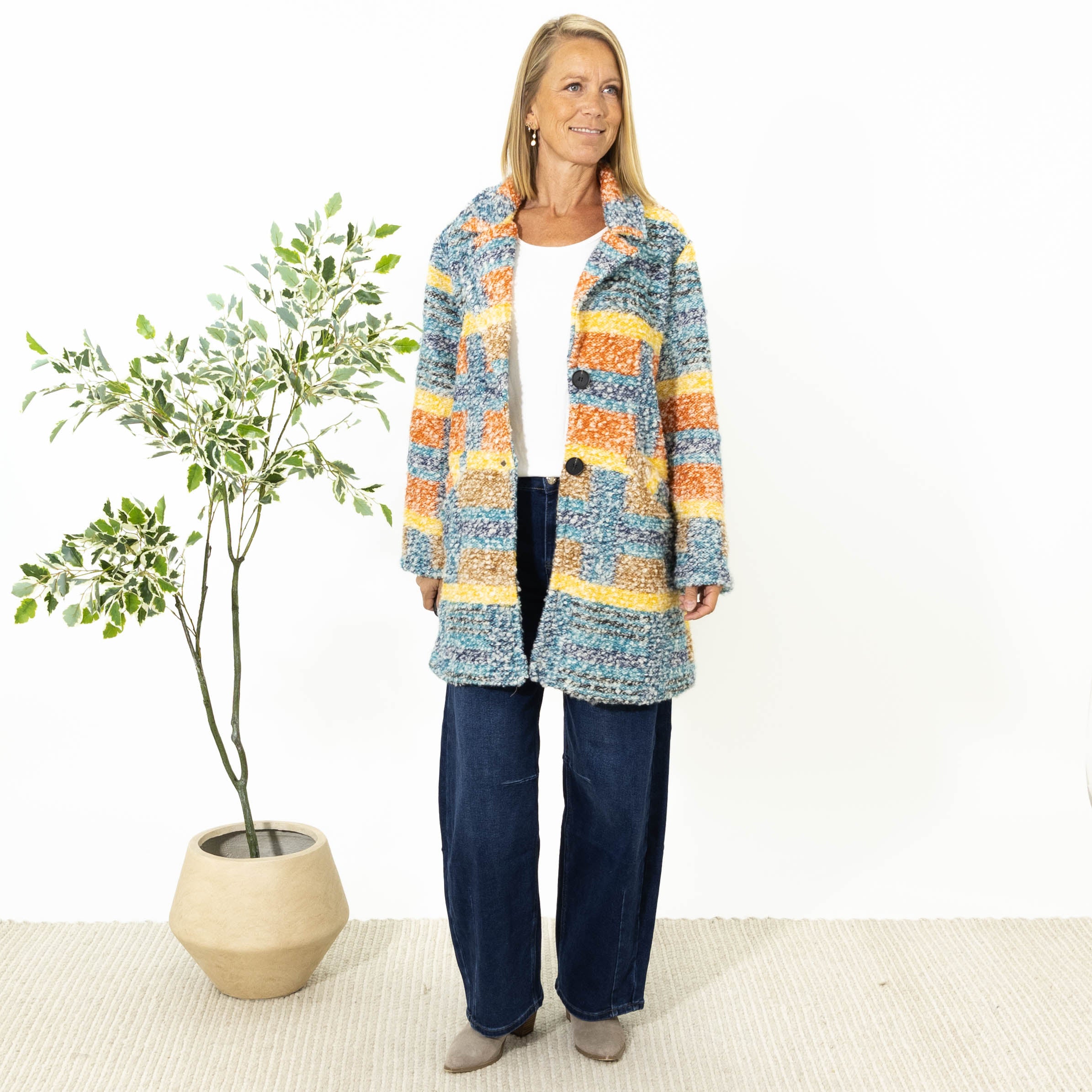 Dottie uld jakke, Multifarvet
