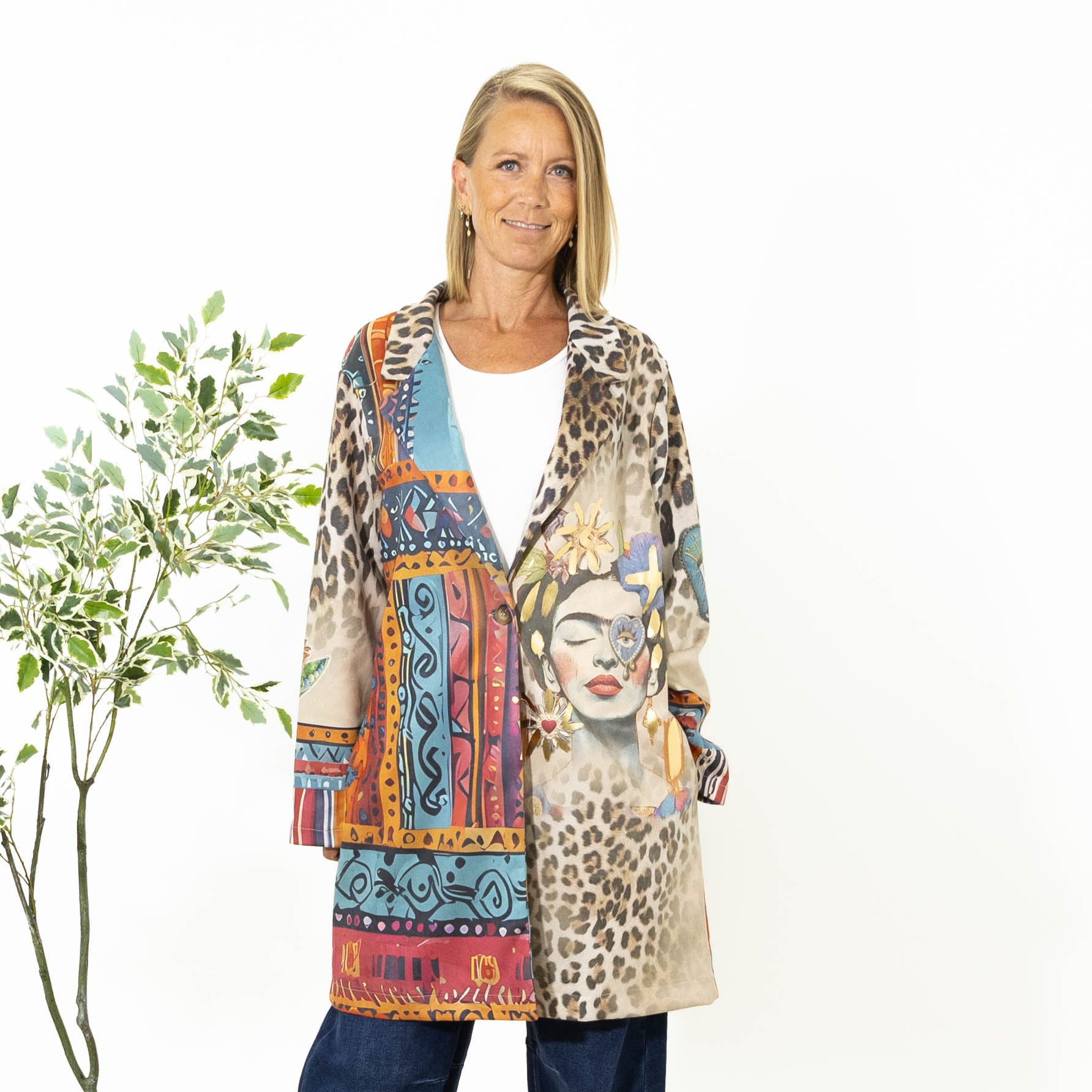 Domino Ruskindsjakke, Beige