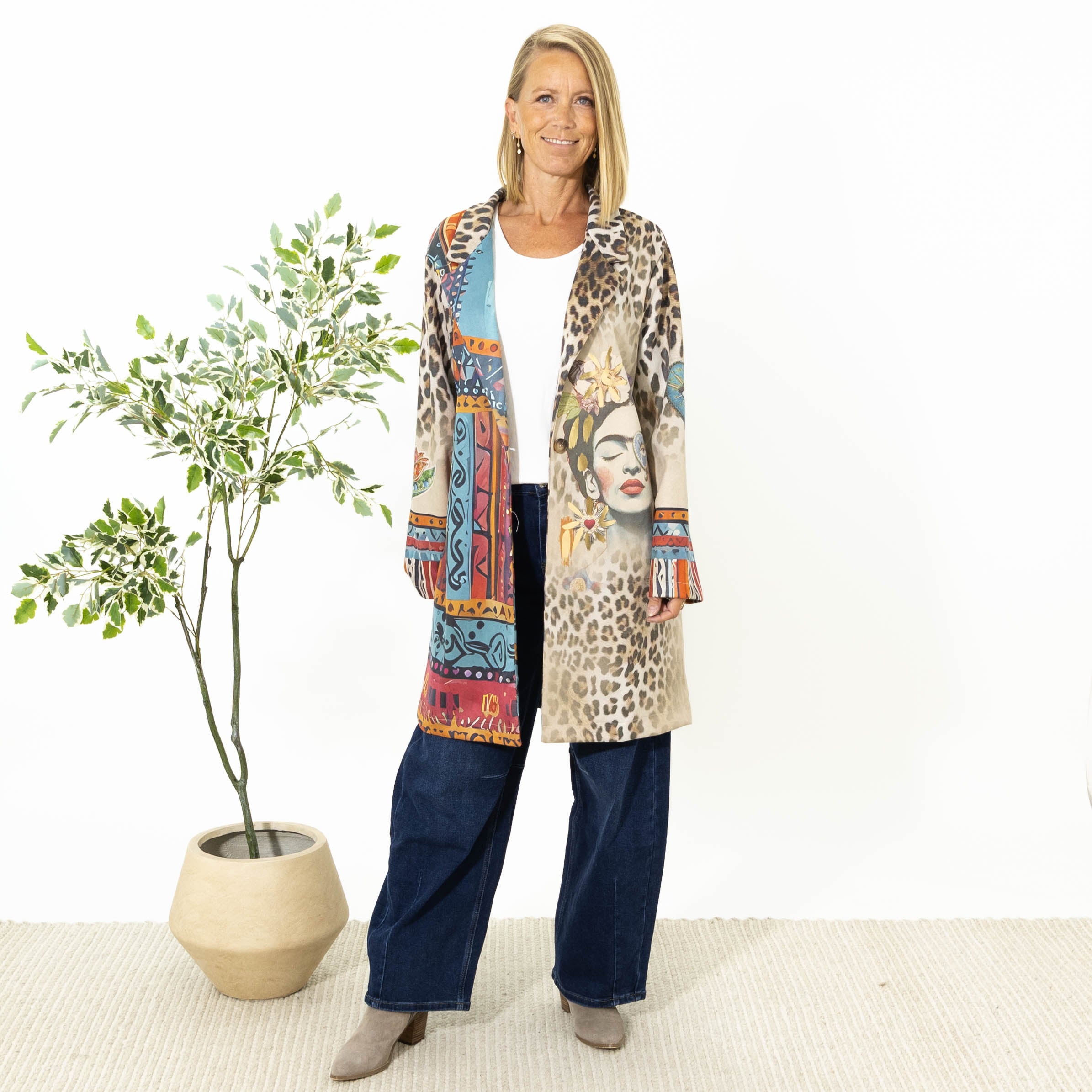 Domino Ruskindsjakke, Beige