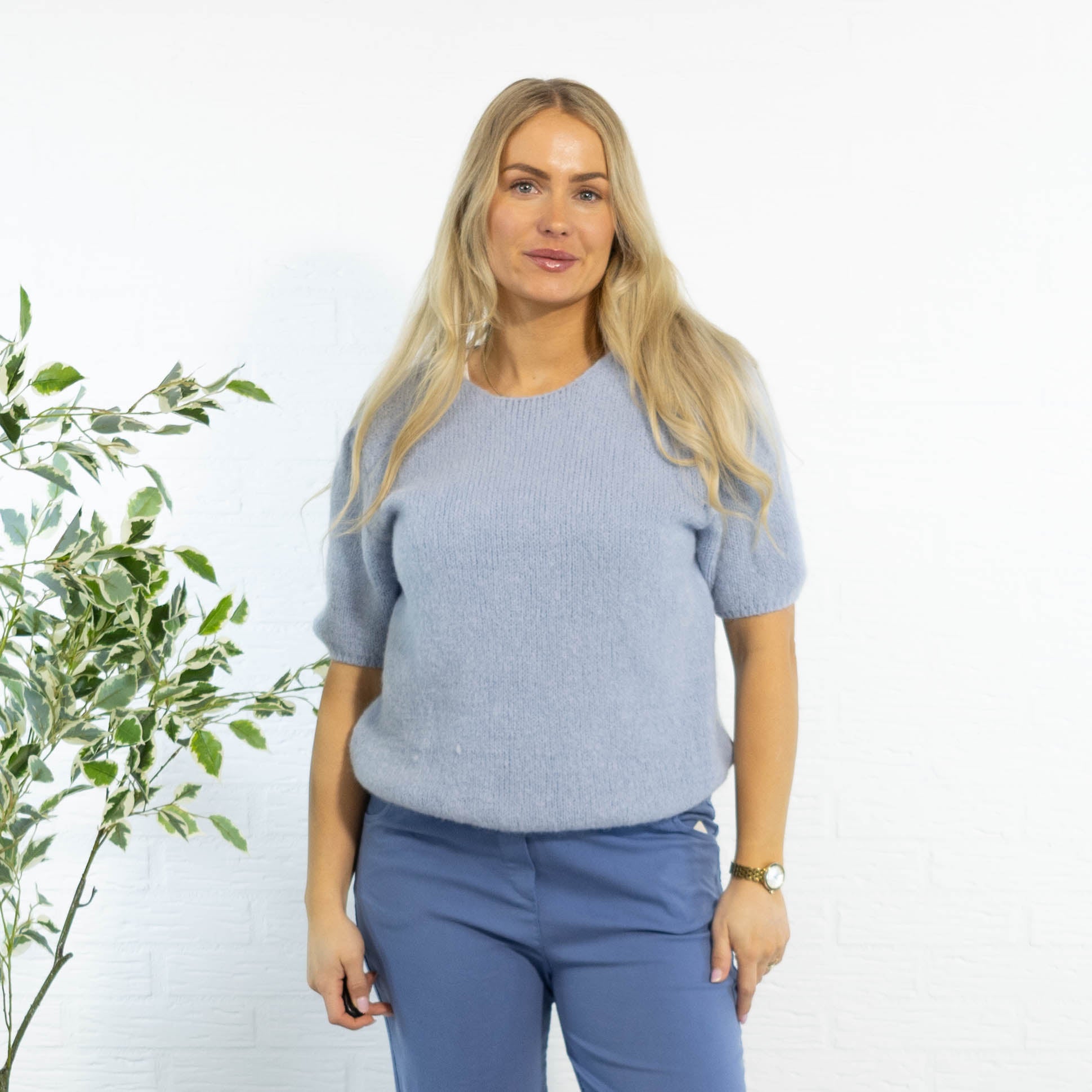 Aggy strik, Lyseblå