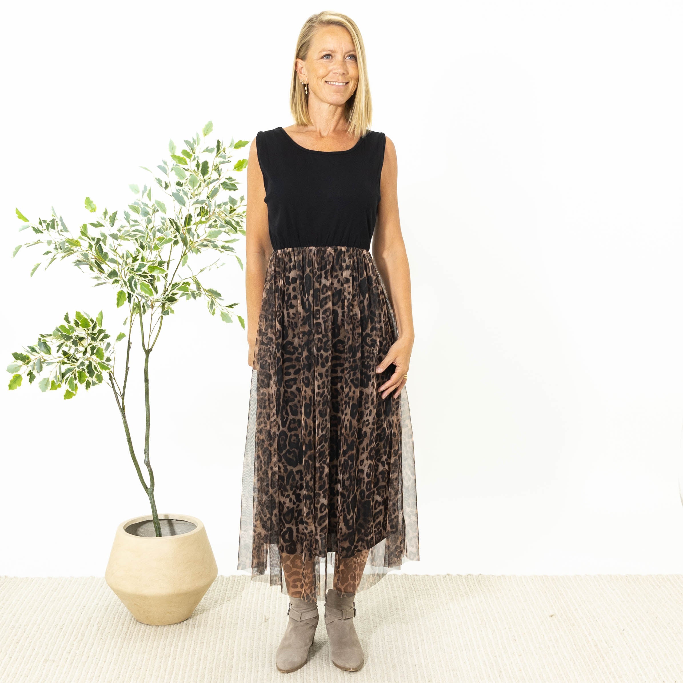 Agnete rib kjole, Camel