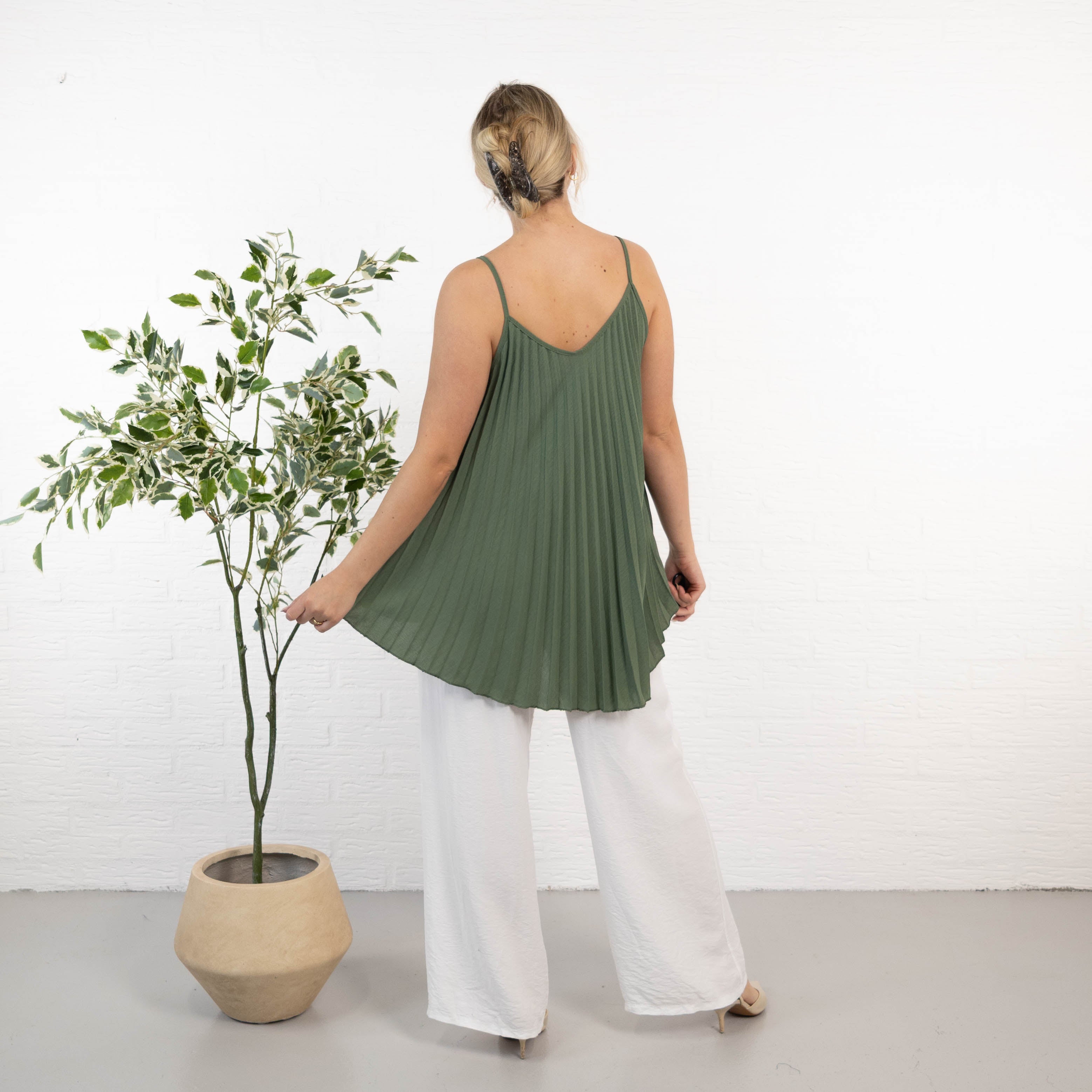 Jemima strop-top, Khaki