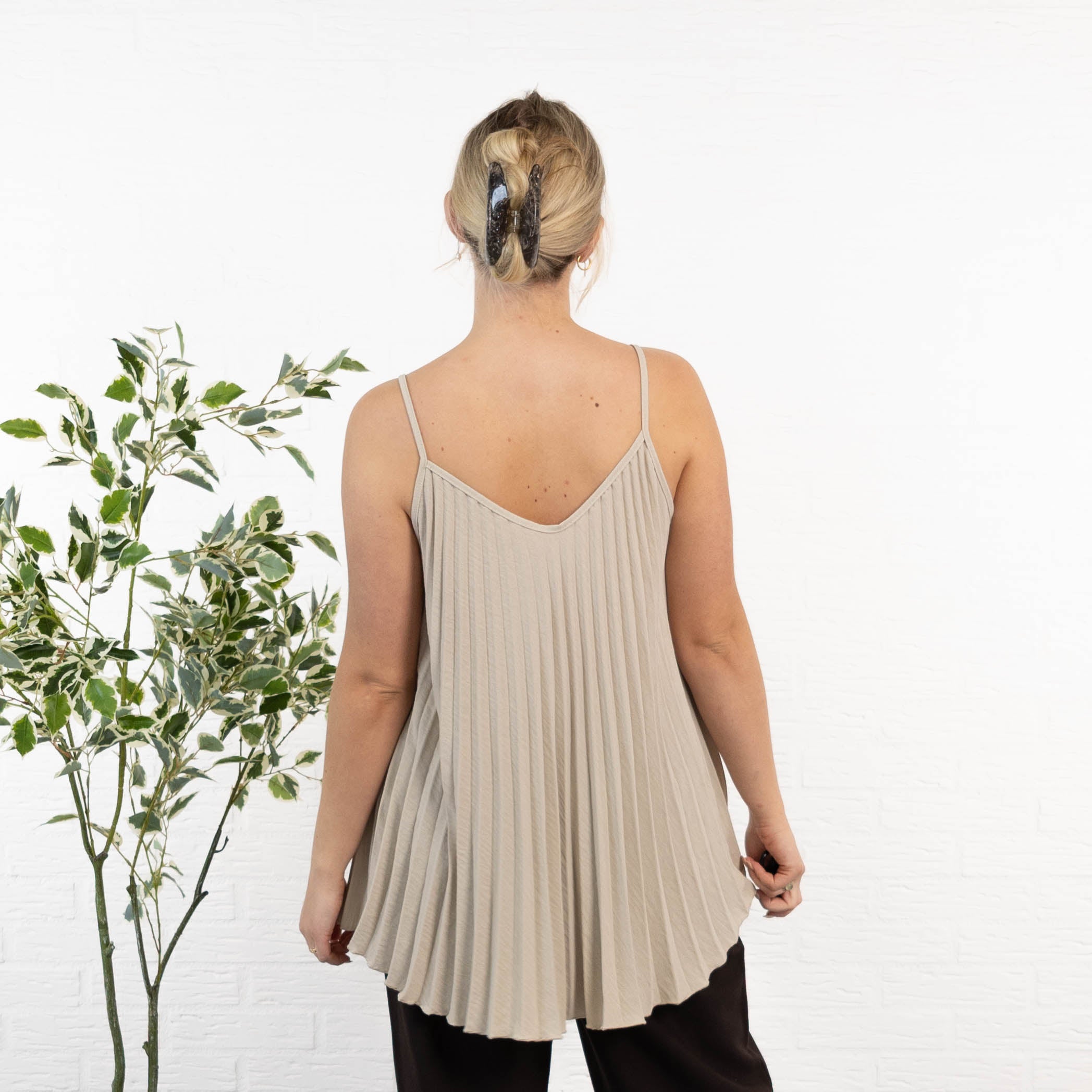 Jemima strop-top, Beige