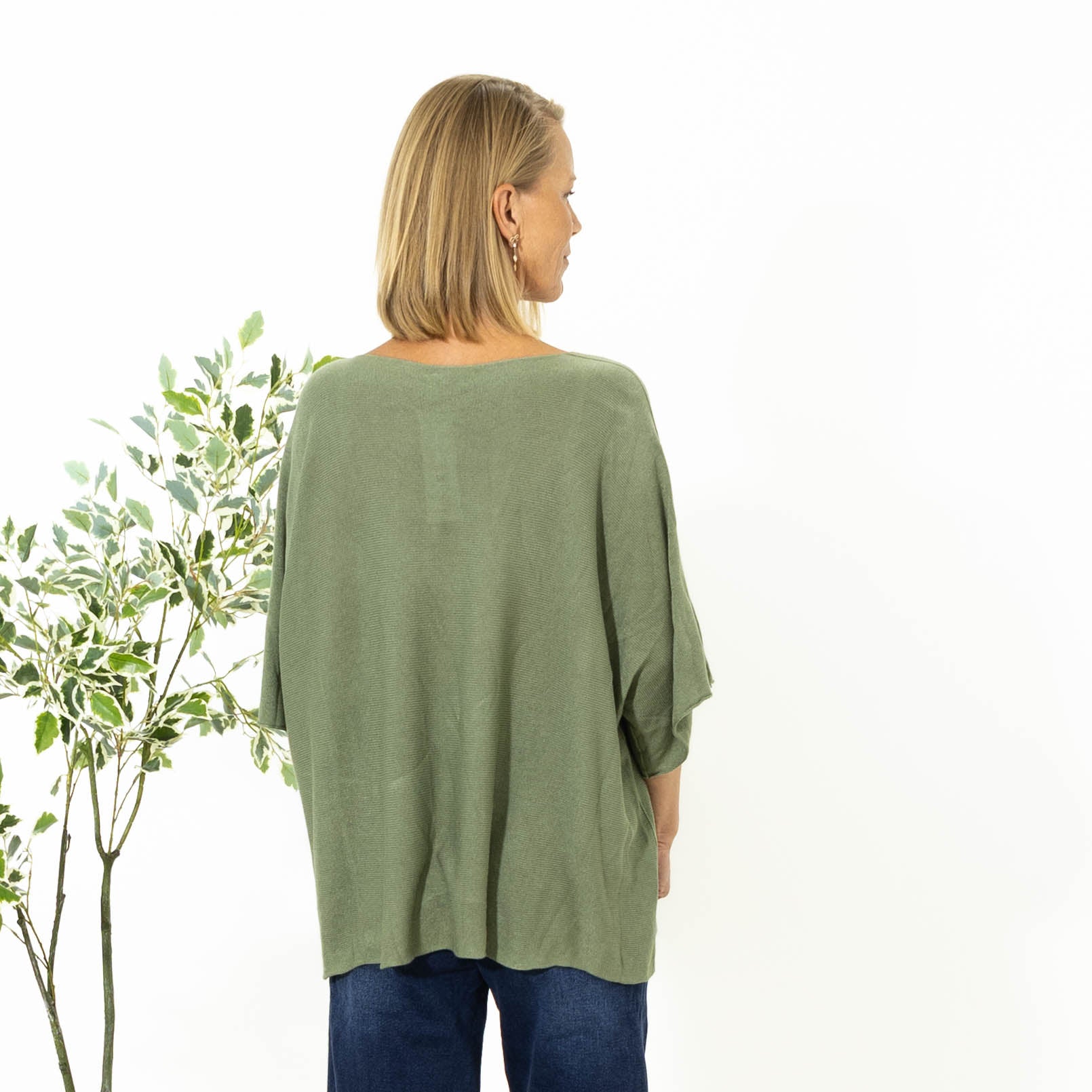 Lilli batwing strik, Khaki