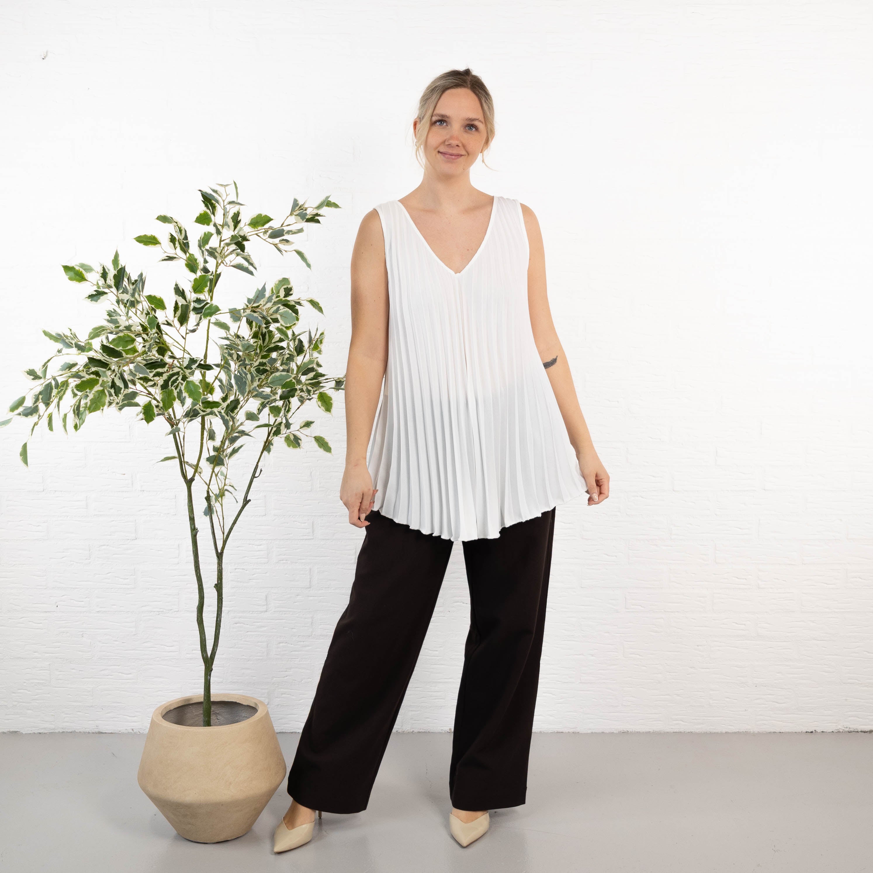 Gemma top, Hvid