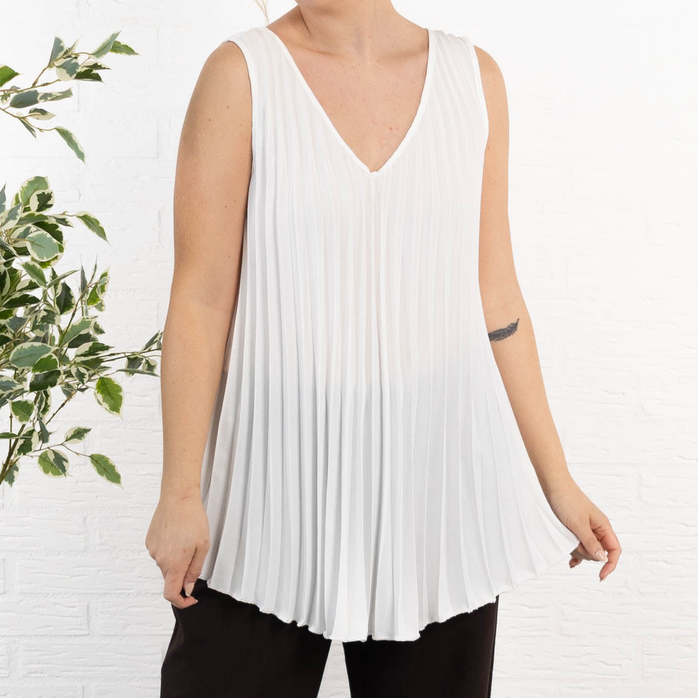 Gemma top, Hvid