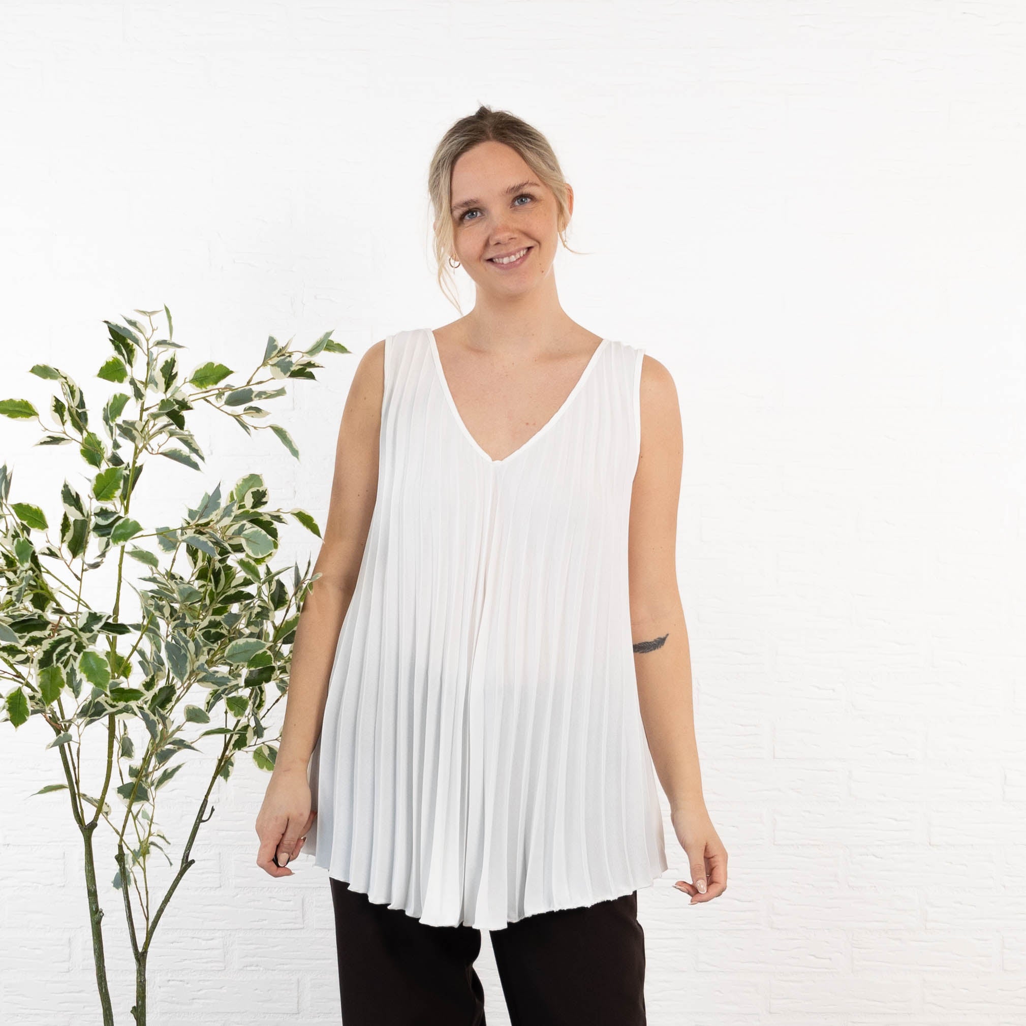 Gemma top, Hvid