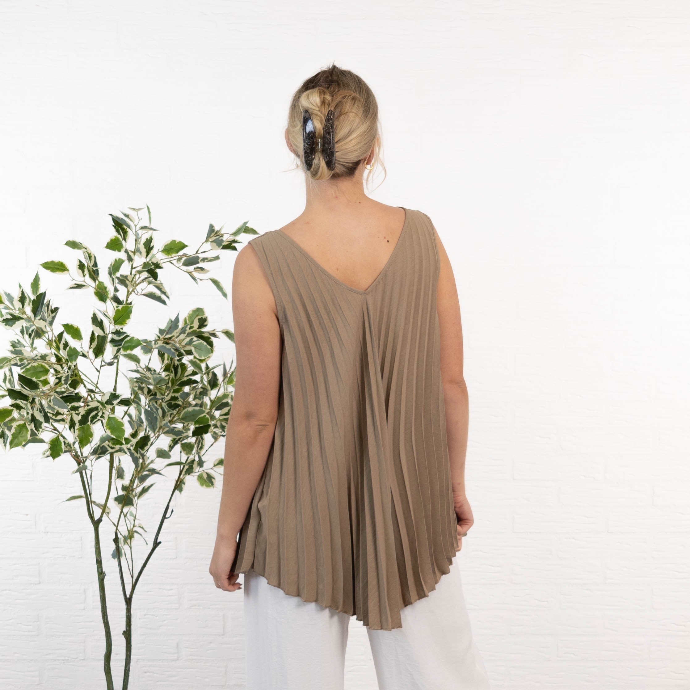 Gemma top, Taupe