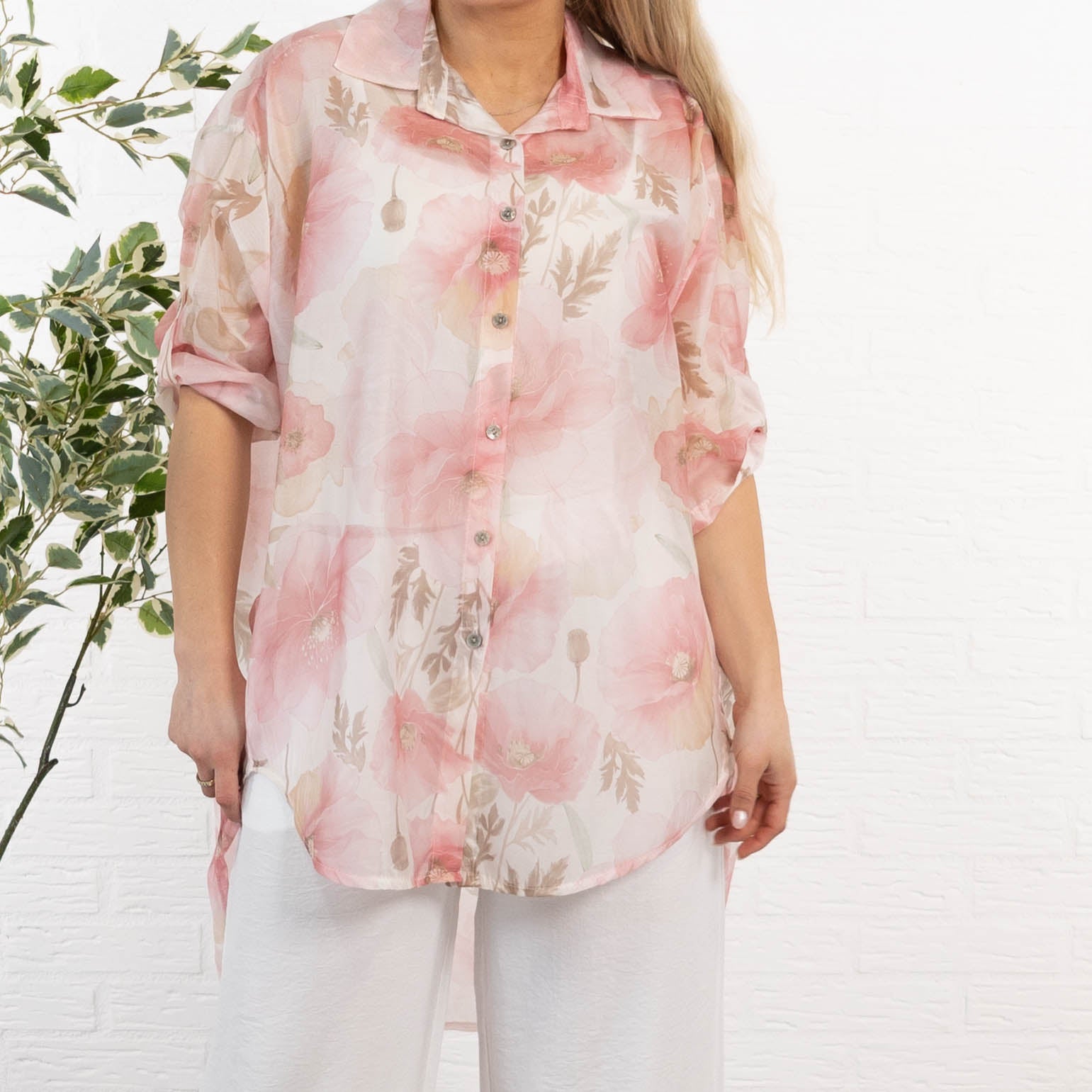 Tully skjorte/tunika, Lyserød