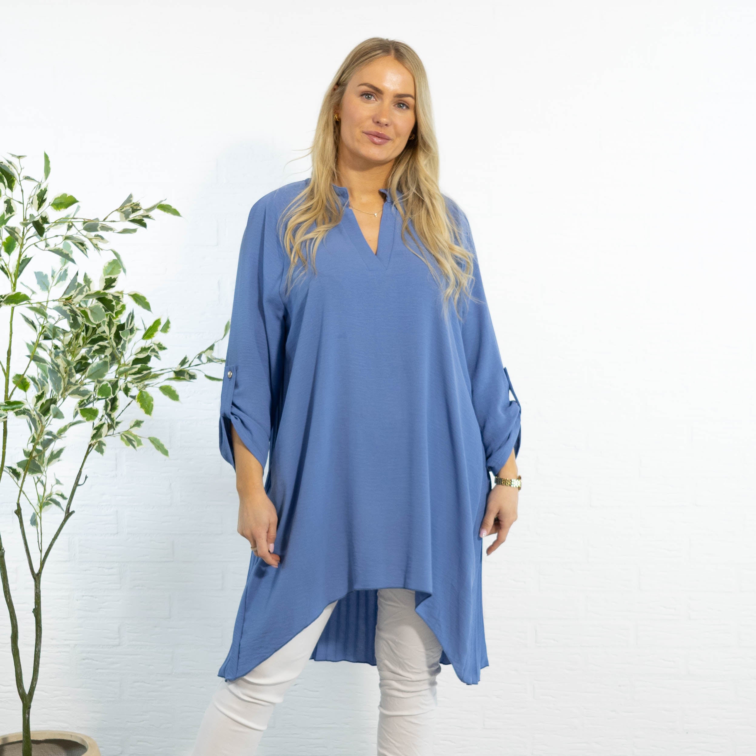 Derry skjorte tunika, Dueblå