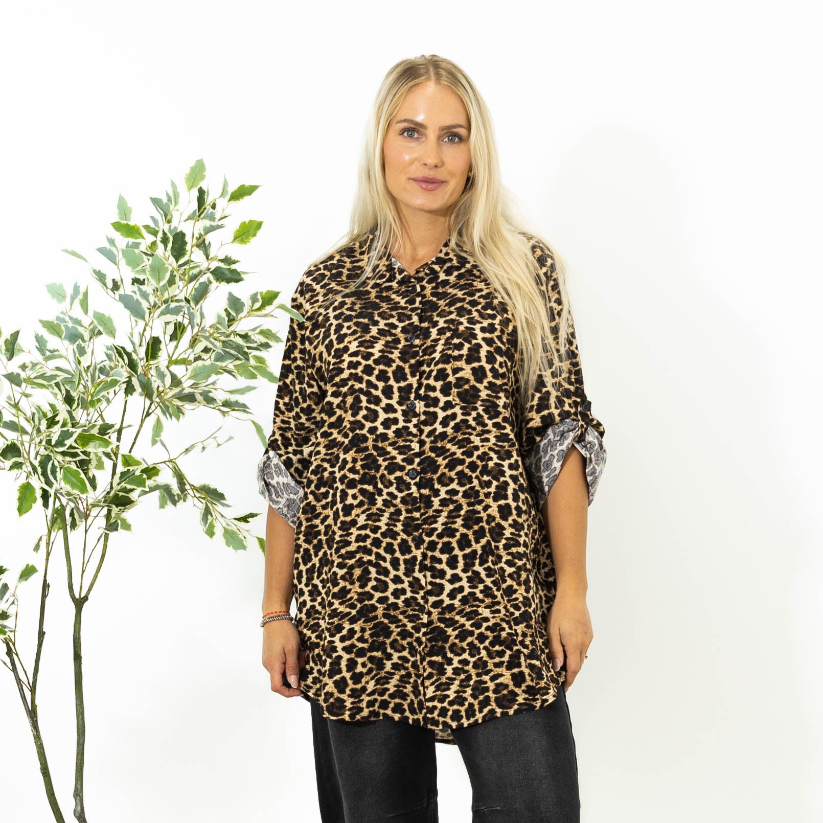 Andrea skjorte/tunika, Leopard