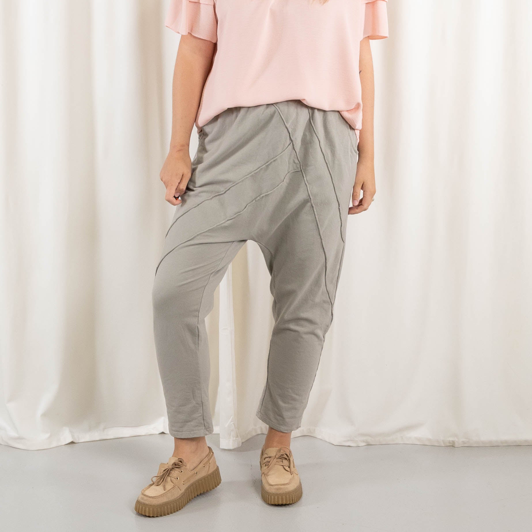 Slasky 7/8 bukser, Taupe