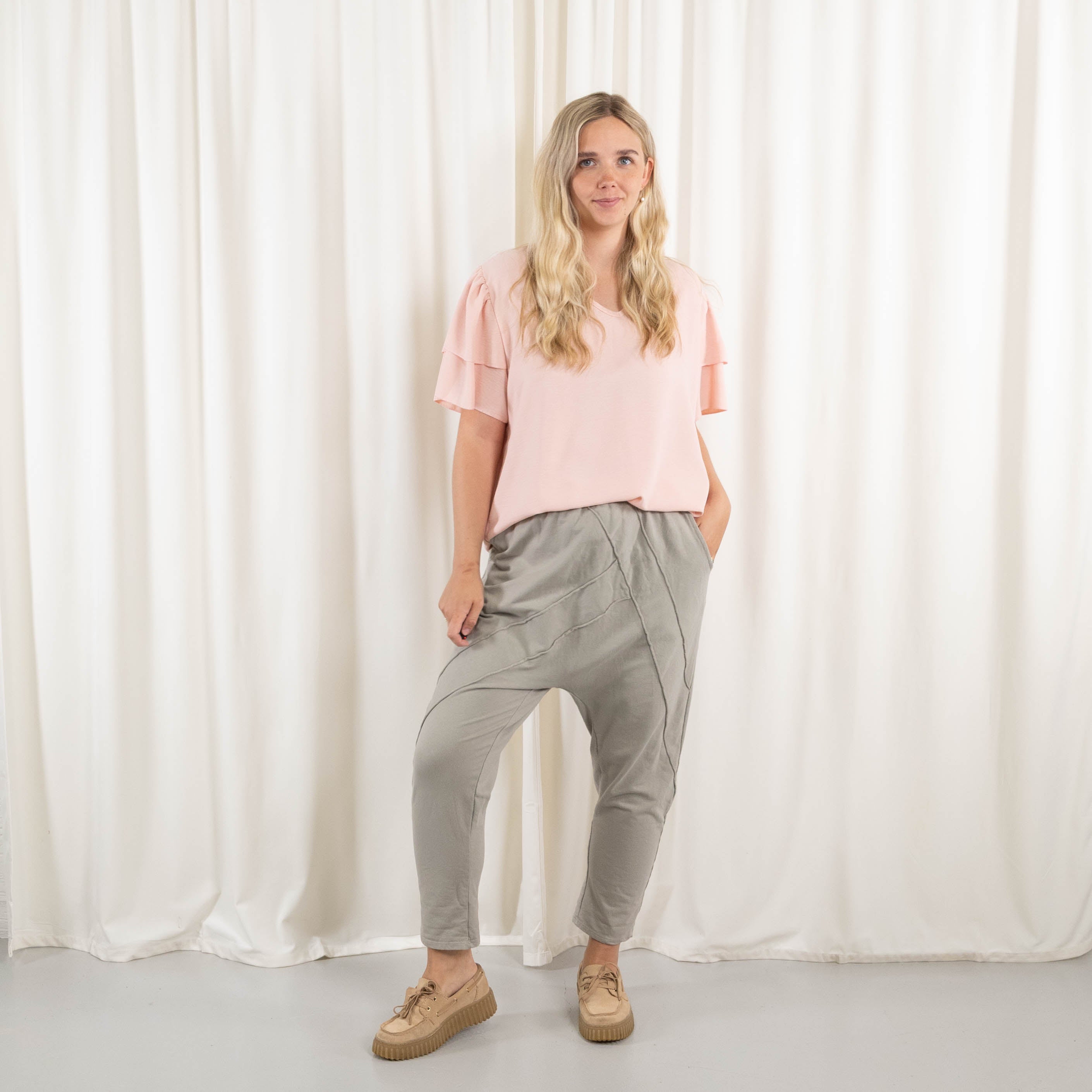 Slasky 7/8 bukser, Taupe