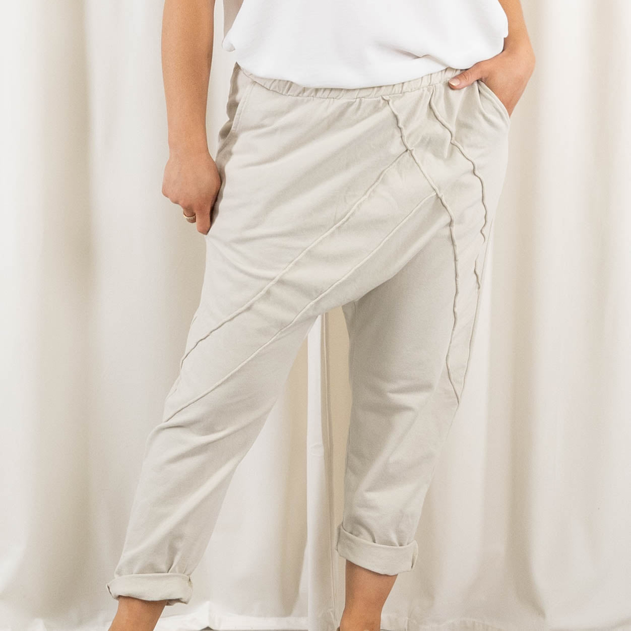 Slasky 7/8 bukser, Beige