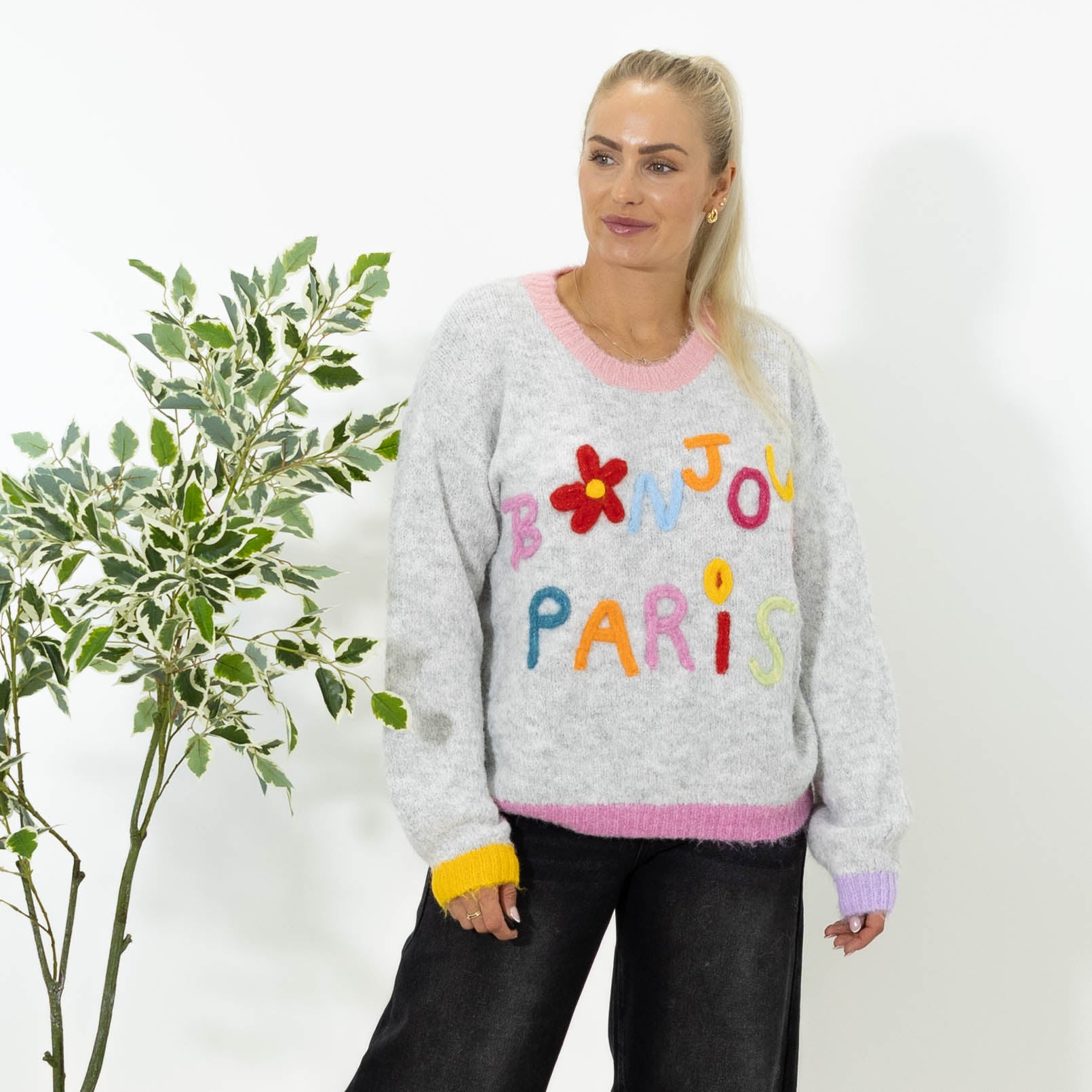 Bonjou Paris strik, Lysegrå