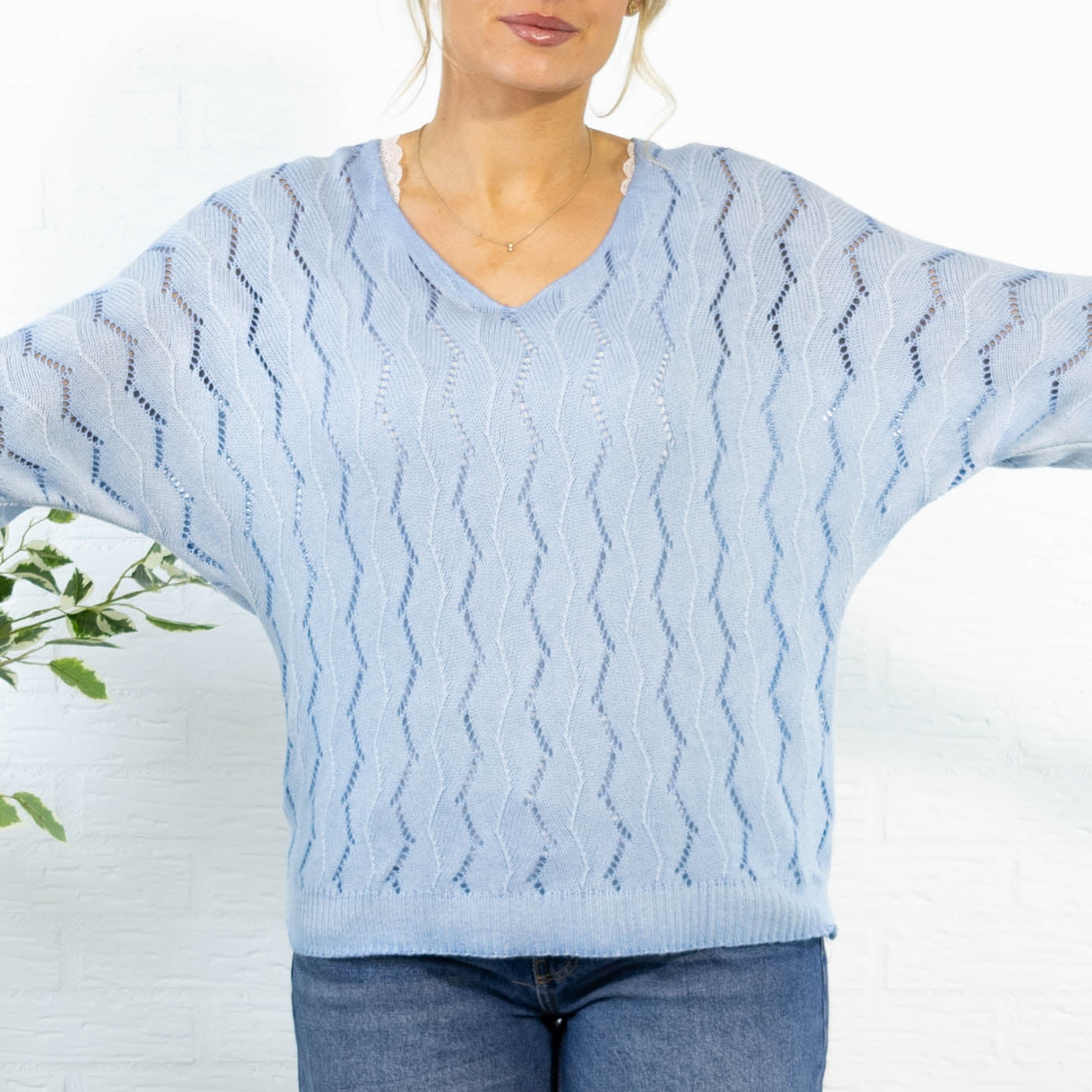 Selma strik, Lyseblå