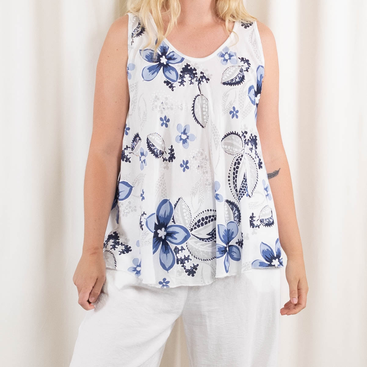 Rosanne top, Hvid