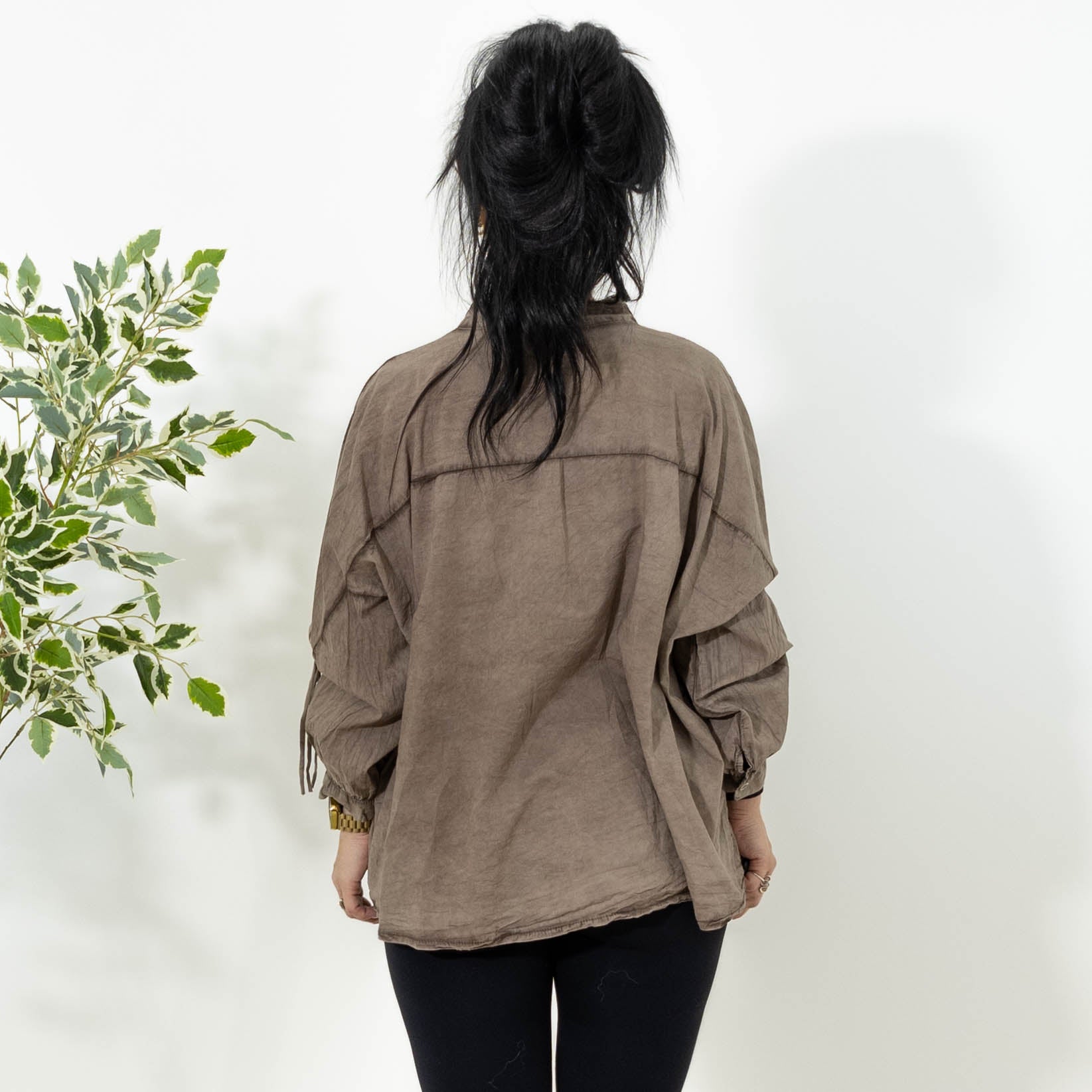 Cindy acid washed skjorte, Choko
